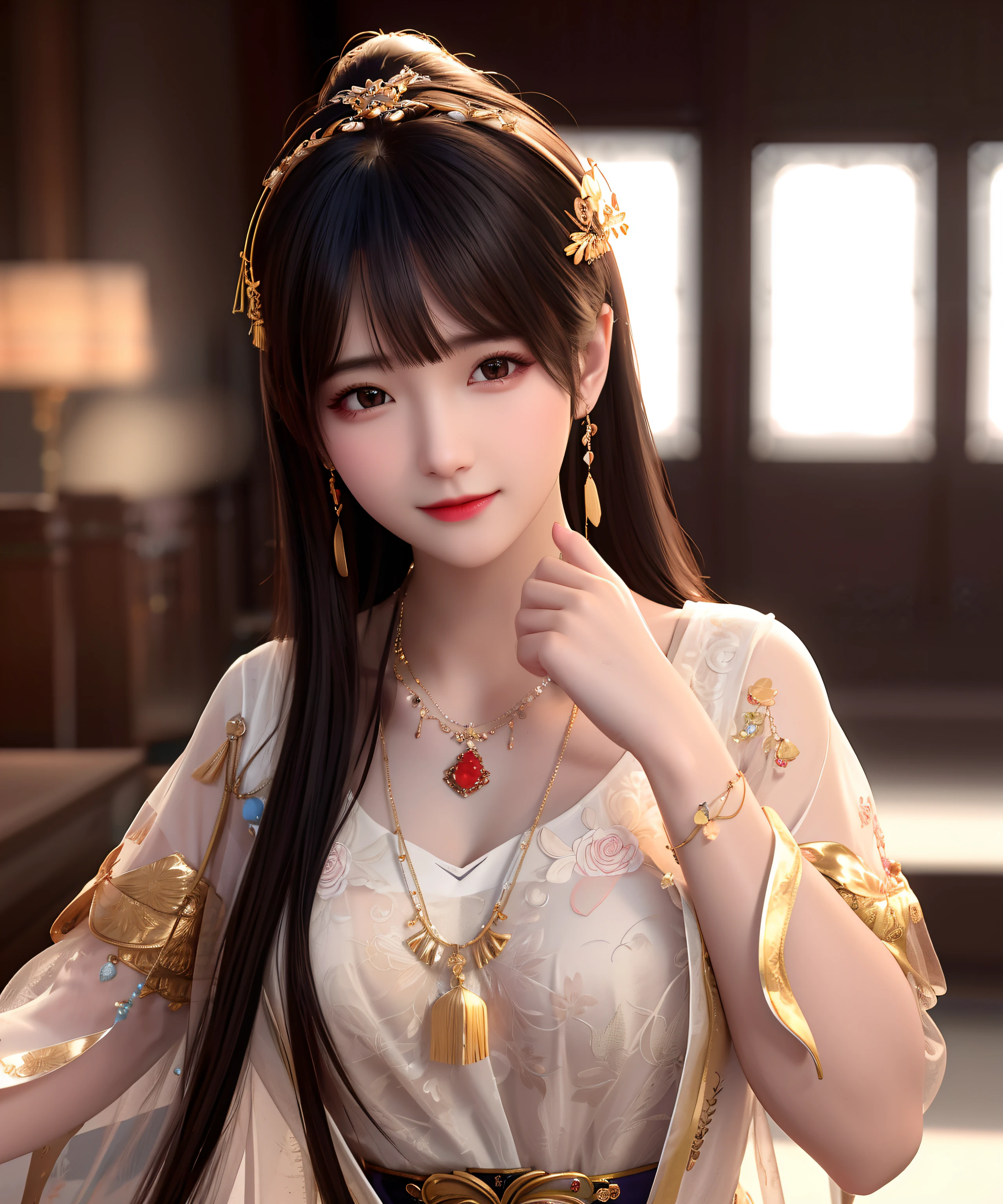 best quality, masterpiece, highres, 1girl,china dress,hair ornament,necklace, jewelry,Beautiful face,upon_body, tyndall effect,photorealistic, dark studio, rim lighting, two tone lighting,(high detailed skin:1.2), 8k uhd, dslr, soft lighting, high quality, volumetric lighting, candid, Photograph, high resolution, 4k, 8k, Bokeh,