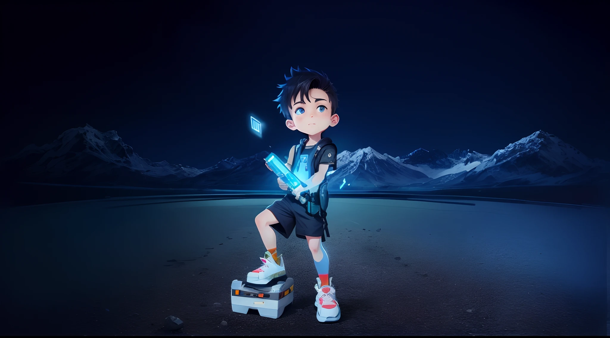 Cartoon Boy Future Tech Anime Characters Hand Drawn Illustrations High resolution