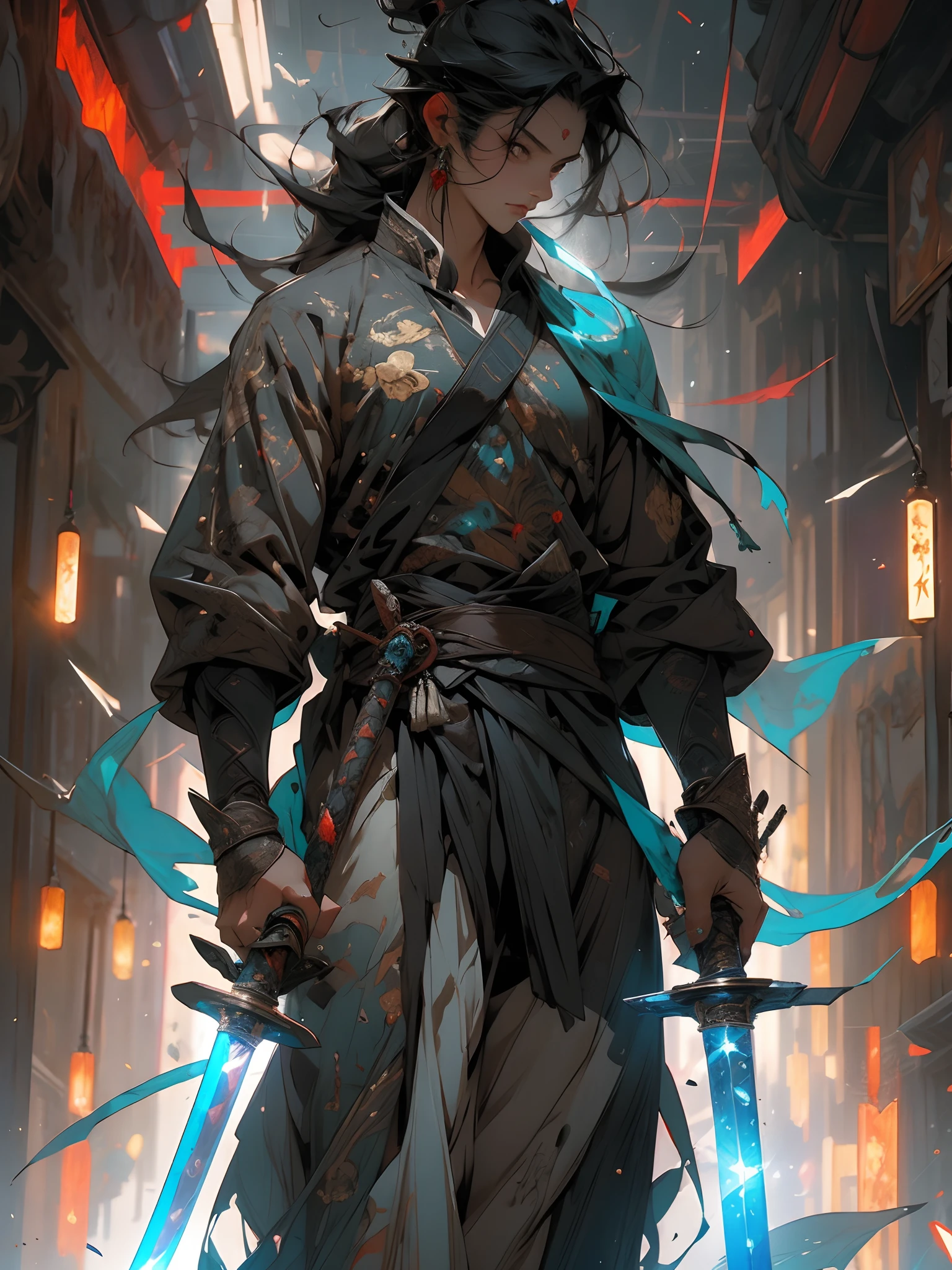 Yaso，league of legend，tmasterpiece，Best quality，1人，The sword，with light glowing，