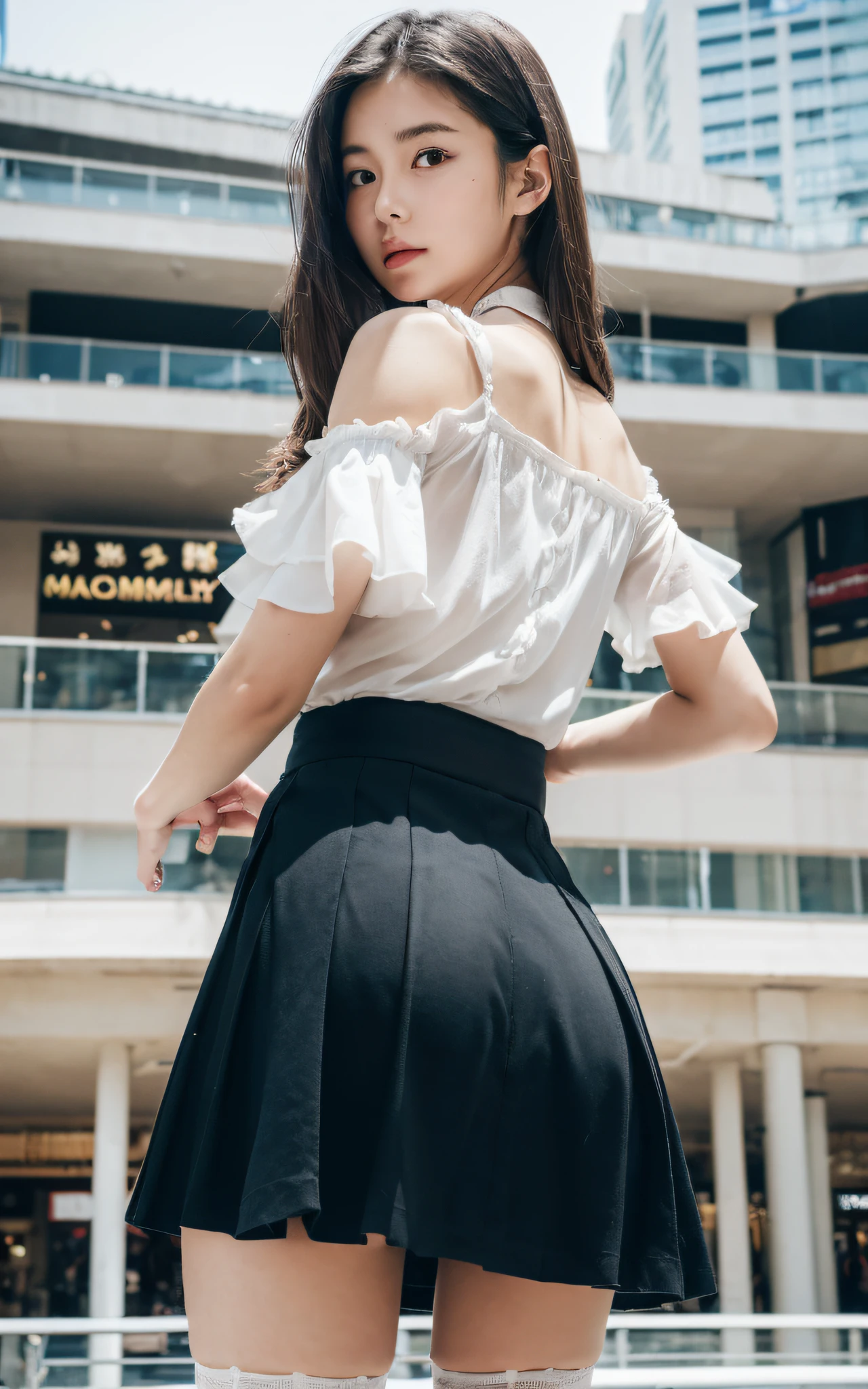 ((SFW: 1.4)), (girl)), Ultra-high resolution, (Realistic: 1.4), RAW Photos, Highest quality, (PhotoRealistic Stick)、Anatomical body、Hands true to anatomy、Detailed hands、concentrate, Soft Light, (()), ((Japanese)), (( (Young Face))), (surface), (Written boundary depth), masterpiece, (Realistic), woman, bangs, ((1 girl))、(((Model-like style、Thighs、Shin、Full body portrait)))、(((Find someone you love and smile)))、(((The background is the tourist destination of Venice)))、((((((Summer clothes、Private Server、Micro Mini Skirt、Mr.々A pose))))))