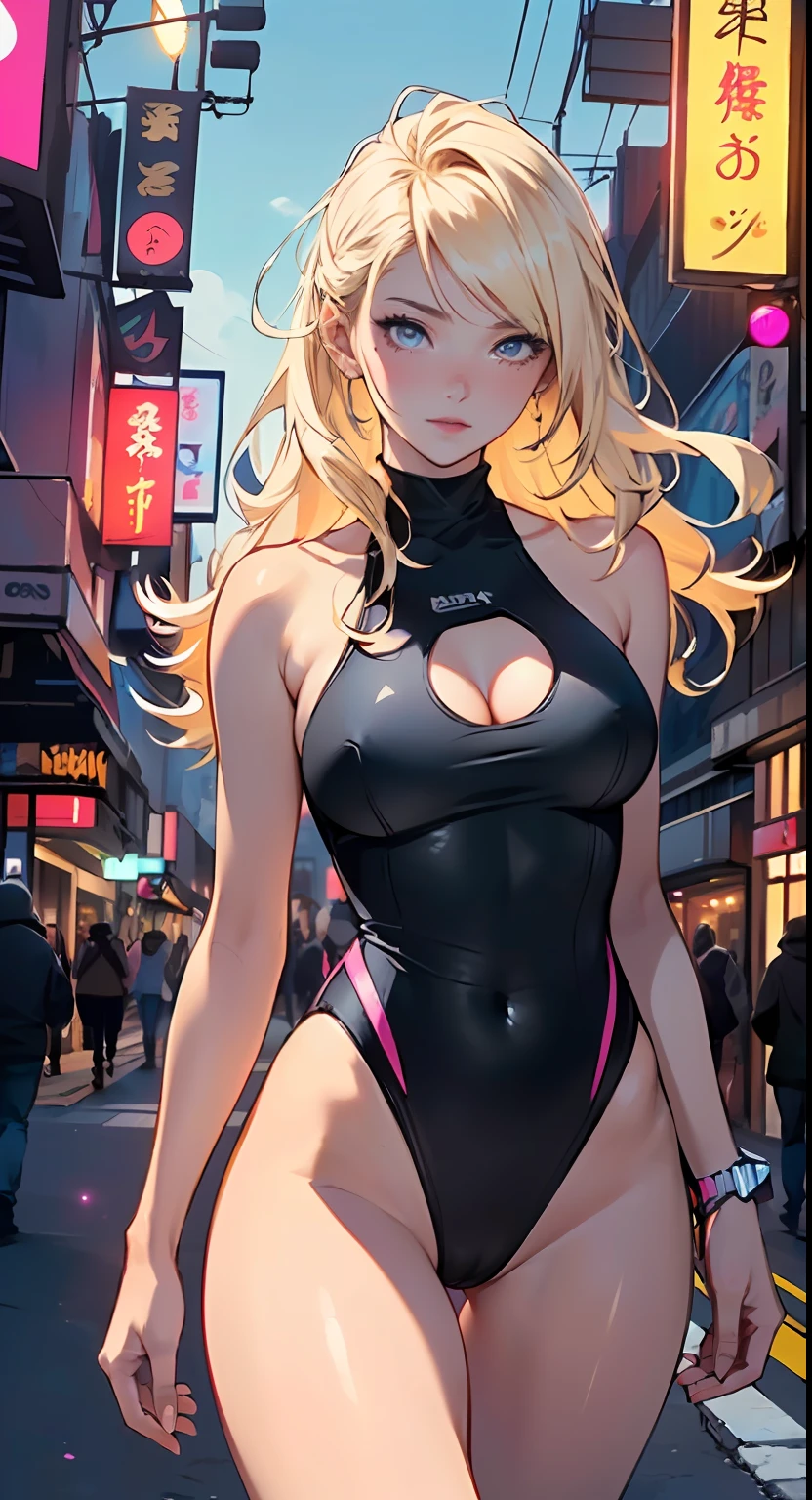 girls swimmers, 2 girls, 2 girls, two girls, multiple girls: 1.3, ((anime girls, twins with extremely cute and beautiful blonde hair walking seductively down the street)), (((twins,equal girls, identic girls))),(((lesbian,lesbians,yuri,kiss,hugs))),
((((Two twins)))), 2 swimming twins,((((two anime twins with extremely cute and beautiful blonde hair walking seductively down the street)))),
(large breasts:1.4),saggy breasts,(((very light blonde hair:1.35,straight hair,long hair:1.4,colored inner hair,ear breathing))),((heterochromia,eye1 blue,eye2 green,perfect eyes,upturned eyes:1.3,beautiful detailed eyes,finely detailed beautiful eyes:1,big highlight on eyes:1.2)),((fat)),(((lustrous skin:1.5,bright skin: 1.5,skin tanned,shiny skin,very shiny skin,shiny body,plastic glitter skin,exaggerated shiny skin))),(spider lower abdomen,narrow waist,wide hip,athletic body,inflated legs,delicate detailed fingers,detailed body,detailed arms,human hands,(detailed face)),
cute,slutty,seductive,erotic,(((nsfw))),
((one-piece_swimsuit magenta)),(wearing a one-piece_swimsuit outfit:1.3),(detailed outfit,detailed clothes),
(dynamic pose:1.0),embarrassed,centered,scale to fit dimensions,Rule of thirds,
outdoors,((night view)),(very pretty city neon synthwave,cyberpunk night street Background:1.5,dark sky,thick clouds),future vehicles,((neon lights)),thick clouds,(cyberpunk style,neon lights, (synthwave theme background), lonely street),(((detailed background:1.25))),
(best quality),(high resolution),(sharp focus),(ultra detailed),(extremely detailed),(extremely high quality artwork),8k_wallpaper,(extremely detailed CG 8k),(very fine 8K CG),((hyper super ultra detailed perfect piece)),flawless,(((masterpiece))),illustration,vibrant colors,(intricate),High contrast,Selective lighting,Double exposure,HDR (High Dynamic Range),Post-processing,Background blur,