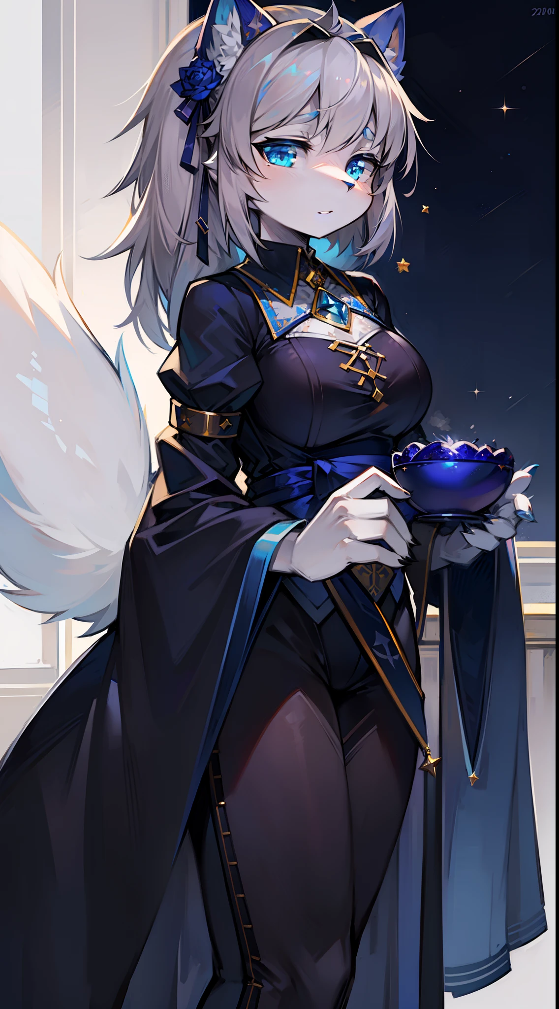 fox Light blue hair 　beast girl　indigo fur　fox beast girl　fox Light blue hair 　beast girl　indigo fur　fox beast girl　Wallpaper 4k,8k,highly detailled,,vivid colors,detailed kitsune with 9 tails,traditional Japanese artwork,tatami floor,beautiful cherry blossoms,floating lanterns,dark silhouette of a pagoda,subtle moonlight,dense forest,ethereal atmosphere,dappled sunlight,whimsical spirit,serene expression,elaborate kimono and obi,delicate hand-painted details,luminous eyes　Anime Style　fox　blue　White-faced golden-haired nine-tailed fox　Coat blue　　((best quality)), ((masterpiece)), (detailed), perfect face,solo,kemono,night,fantasy,rainy,thunder,black fur,golden stripes,anthro black wolf.wore a robe that hugged his muscular frame, with a long blue cloak draped over his shoulders.golden eyes,magic,wizard hooded((best quality)), ((masterpiece)), (detailed), perfect face,solo,kemono,night,fantasy,rainy,thunder,black fur,golden stripes,anthro black wolf.wore a robe that hugged his muscular frame, with a long blue cloak draped over his shoulders.golden eyes,magic,wizard hooded　mysterious background　Blue Flame　girl　have a ball of light Anime Style　fox　blue　White-faced golden-haired nine-tailed fox　Coat blue　full body furry wolf,center,((beautiful hairl)),((Solo)),((Furry)),((e621)),((Furry robotic wolf)),(protogen robot  wolf)))，Made of metal，（cyborg people：1.1），（[coda|Line of detail]：1.3），（complexdetails），hdr，（complexdetails，Hyper-detailing：1.2），cinema shot，tmasterpiece，best qualtiy，A high resolution，bulge foreign body penetration，at centre,Robot feet，((Mechanical high heels))， Android，(robotjoints)，(Robot briefs)，Cool robot feet,robot leg,(Cyborg footwear)，((Robotic footwear high heels)) ,(((Robotic breasts))),(((android))),(((Robot full-body sexual suggestion)))，((((android))))，Cute girl made of metal, (Cyborg: 1.1), ([Tail | More wires]: 1.3), (complexdetails), hdr, (complexdetails, Ultra detail: 1.2), cinema s　　mysterious background　Blue Flame　girl　have a ball of light