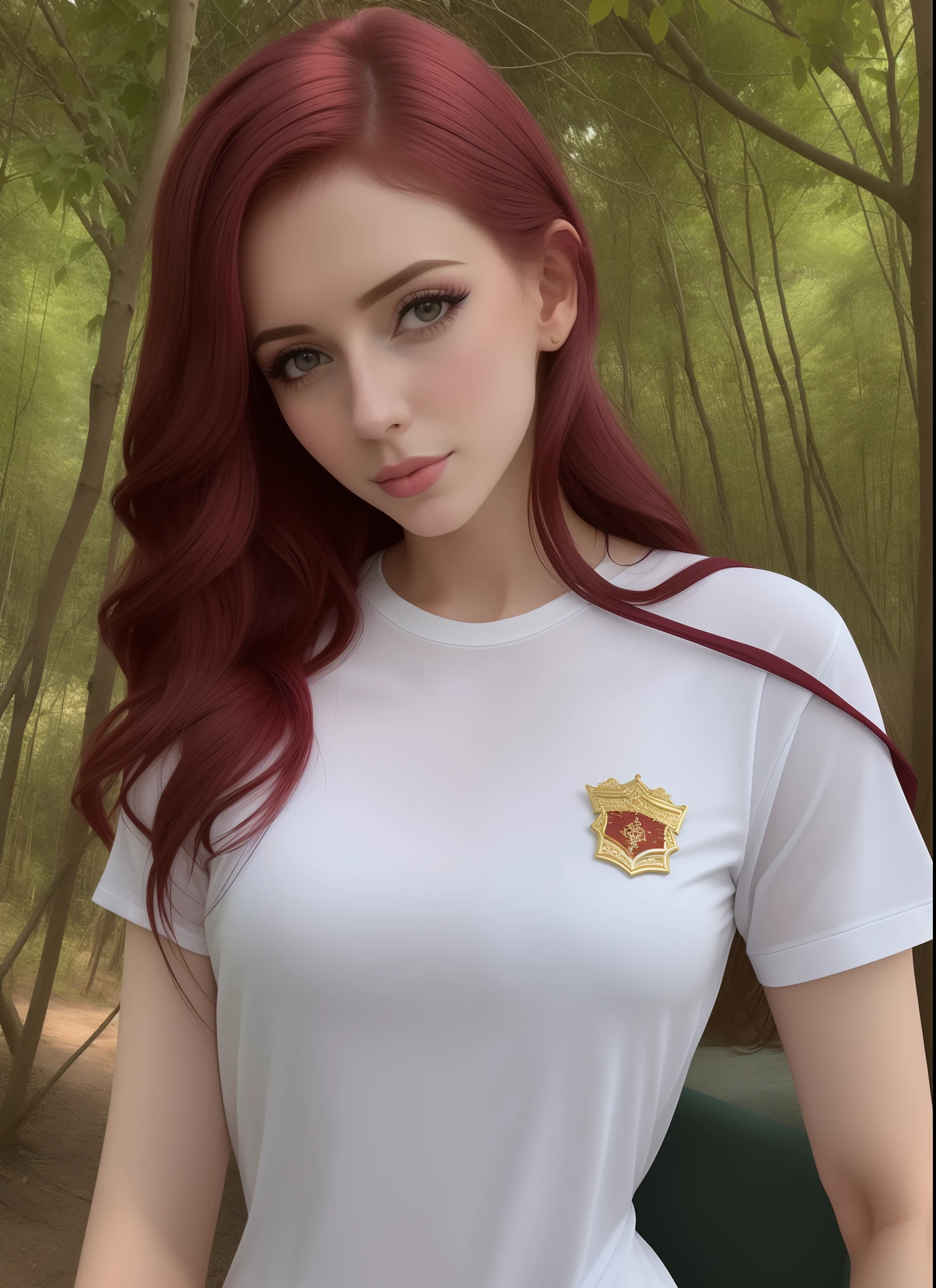 mulher linda arafed sentada em um banco, Anna Nikonova aka Newmilky, angelawhite, vestido com uma camiseta branca, 23 anos, namorada russa, Amouranth, camisa apertada, 2 Modelo feminina de 4 anos, vestido com camisa branca, Garota sexy, Taran Dasha