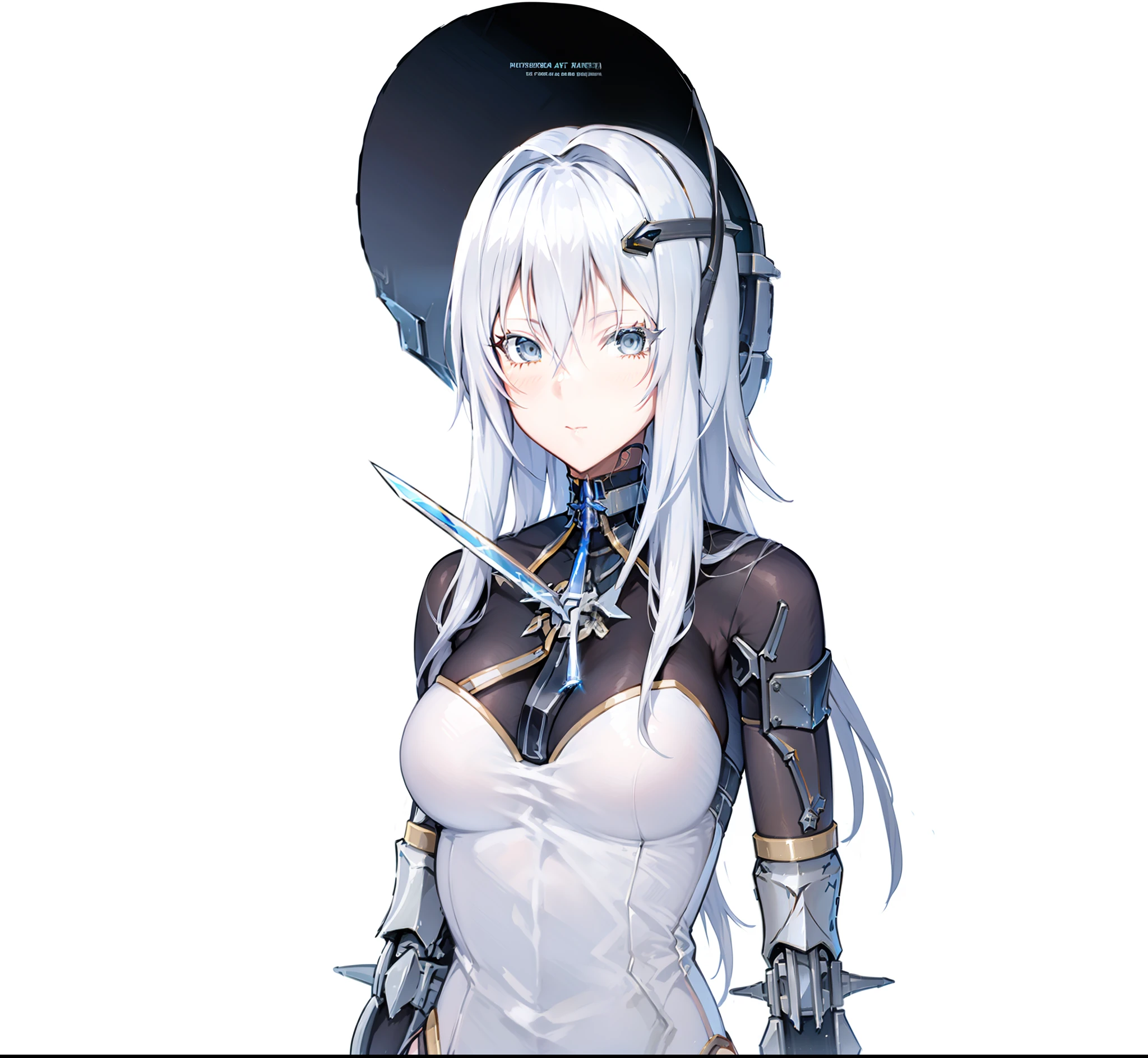anime girl with sword and armor, cyborg - girl with silver hair, cyborg merchant girl, mechanized valkyrie girl, girl in mecha cyber armor, perfect anime cyborg woman, anime cyborg, cyberpunk anime girl mech, best anime 4k konachan wallpaper, ferra white mecha, female anime character, from girls frontline, kantai collection style, female mecha