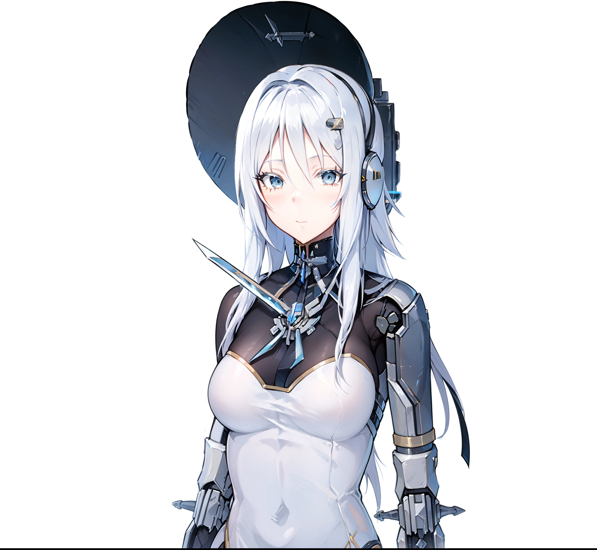 anime girl with sword and armor, cyborg - girl with silver hair, cyborg merchant girl, mechanized valkyrie girl, girl in mecha cyber armor, perfect anime cyborg woman, anime cyborg, cyberpunk anime girl mech, best anime 4k konachan wallpaper, ferra white mecha, female anime character, from girls frontline, kantai collection style, female mecha