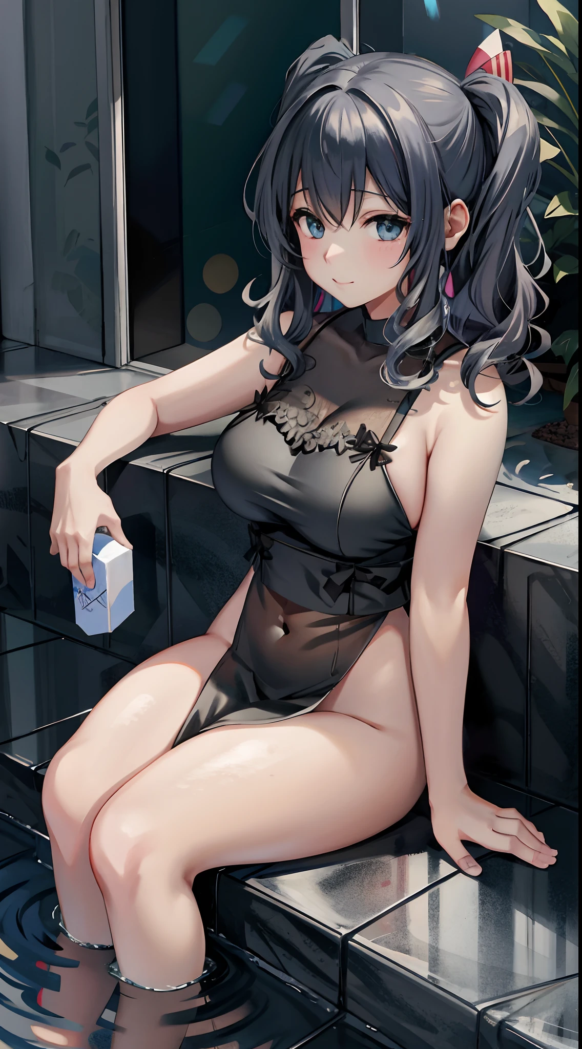 (( anime com peito grande posando em frente a uma janela do banheiro no hotel)), (((vista noturna))), ((Cauda dupla)), (((usando toalha de banho))), menina sedutora, Melhor Anime 4K Konachan Wallpaper, menina perfe cabelos brancos, menina anime atraeapel de parede anime 4k, 4 k manga wallpaper, Oppai, arte de anime digital detalhada, anime melhor garota, menina anime bonita, artlhada do anime, mulher bonita sedutora do anime