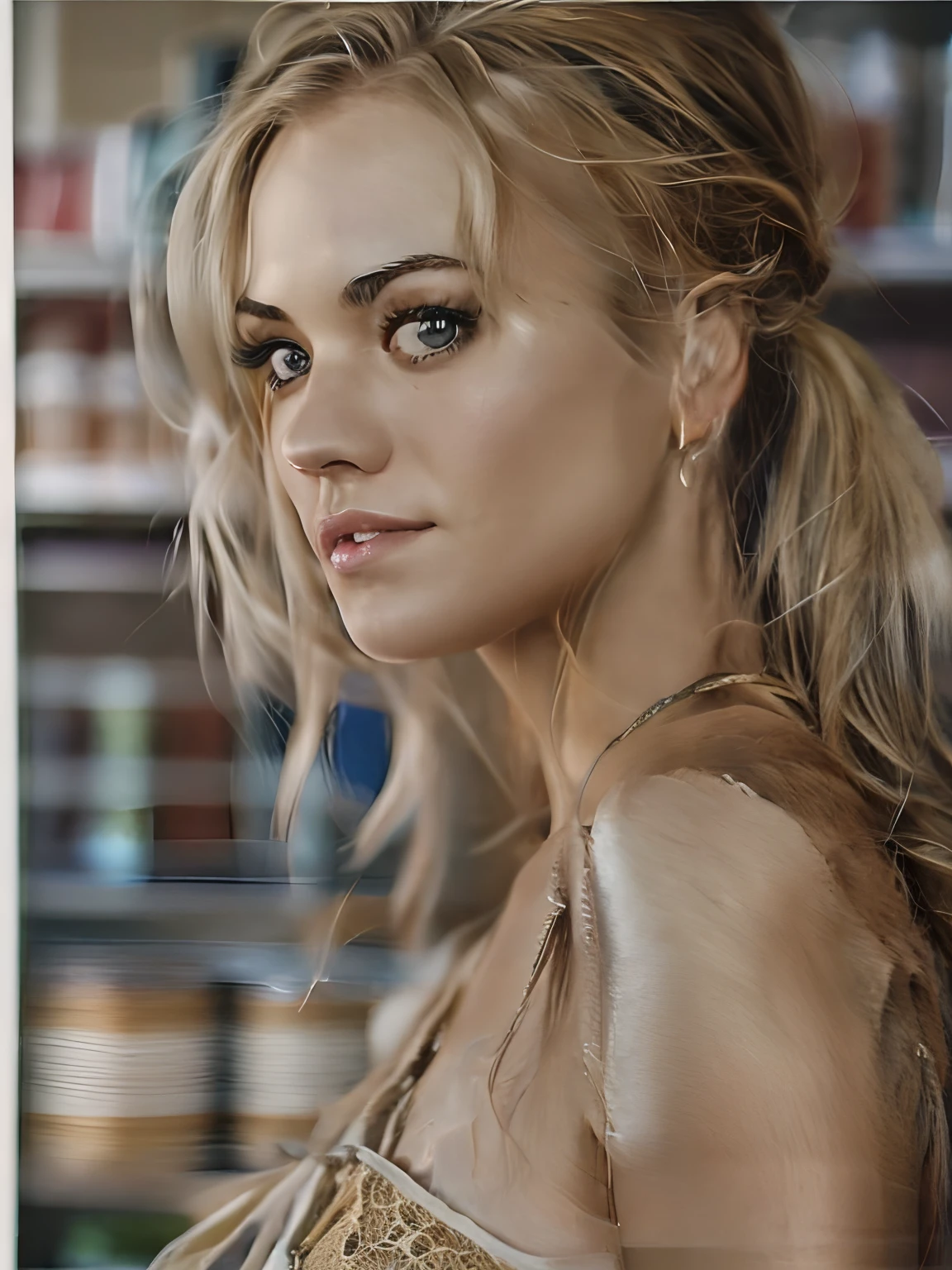 ((realism)), extremely high quality RAW photograph, detailed background, intricate, Exquisite details and textures, highly detailed, Photo of (Yvonne Strahovski), sultry, Looking behind the camera, ultra detailed photograph, warm lighting, artstation, 4k, sharp focus, high resolution, detailed skin, detailed eyes, 8k uhd, dslr, low harsh lighting, high quality, film grain, Fujifilm XT3,