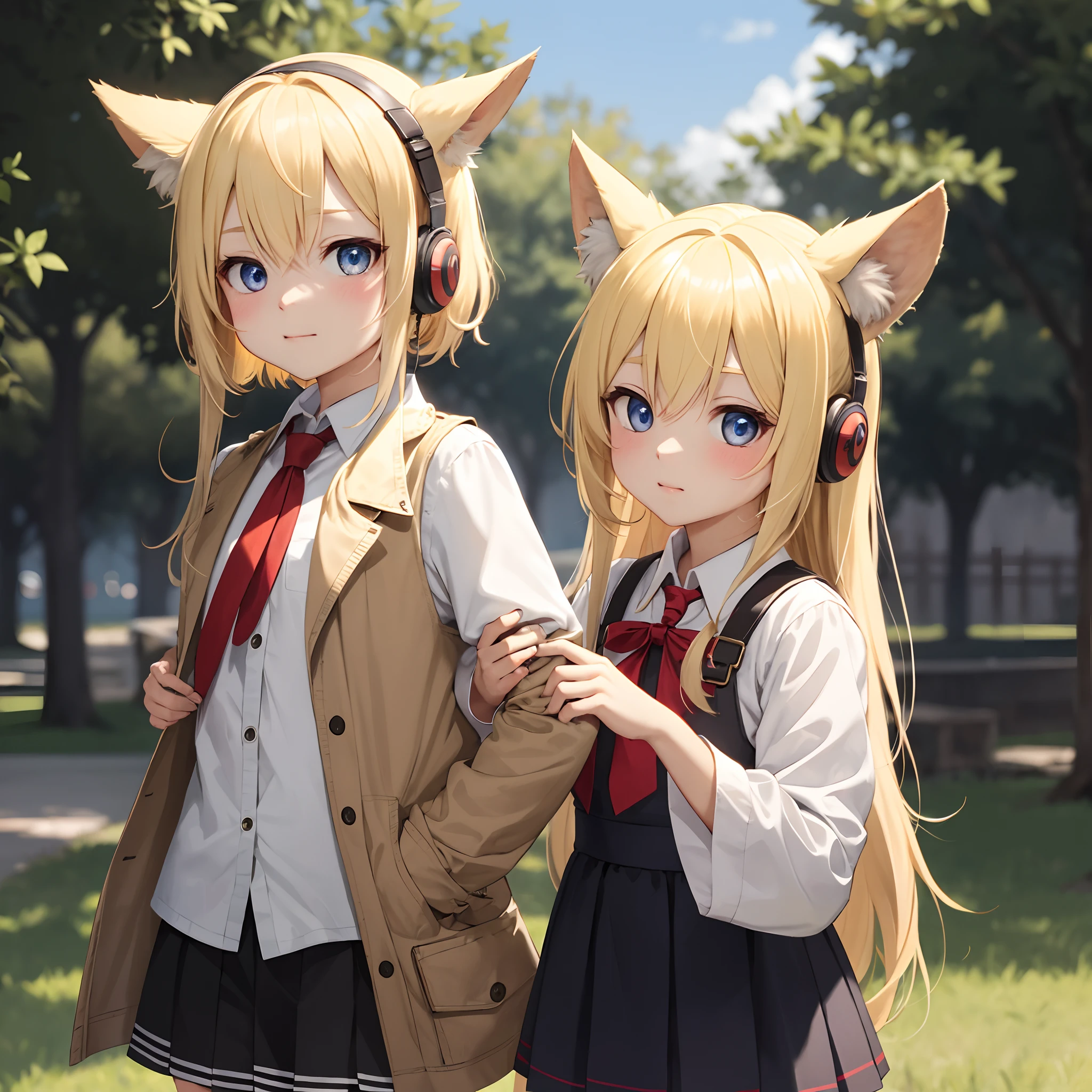 Blonde beast-eared little loli