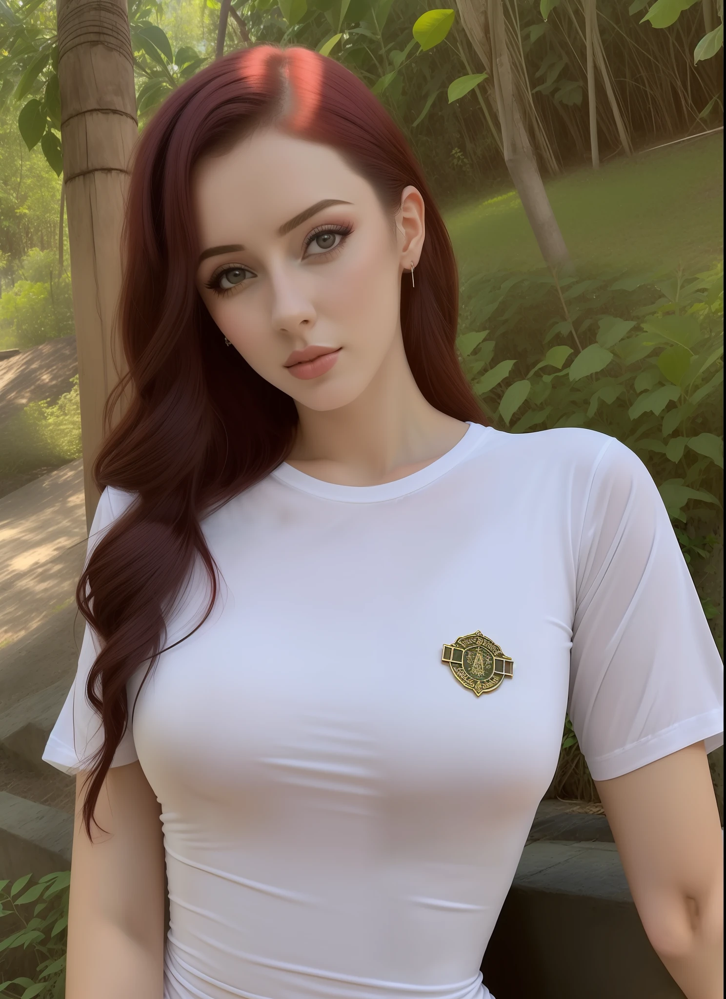 mulher linda arafed sentada em um banco, Anna Nikonova aka Newmilky, angelawhite, vestido com uma camiseta branca, 23 anos, namorada russa, camisa apertada, 2 Modelo feminina de 4 anos, vestido com camisa branca, Garota sexy, Taran Dasha