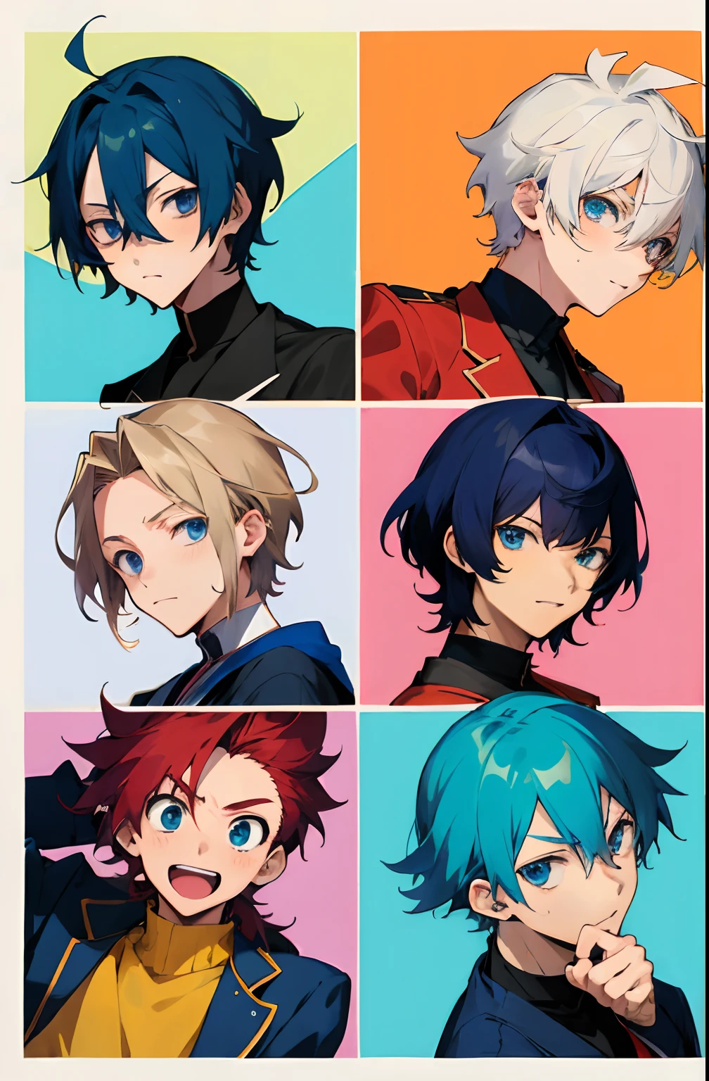 Four anime boys with four different personalities
