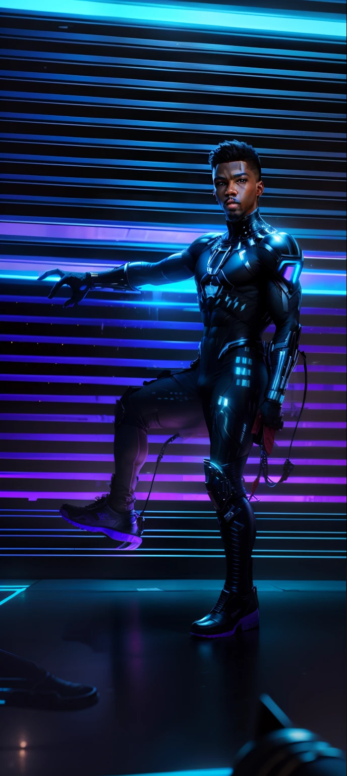 Background change, cyberpunk handsome boy with black Panther,face realistic,8k,