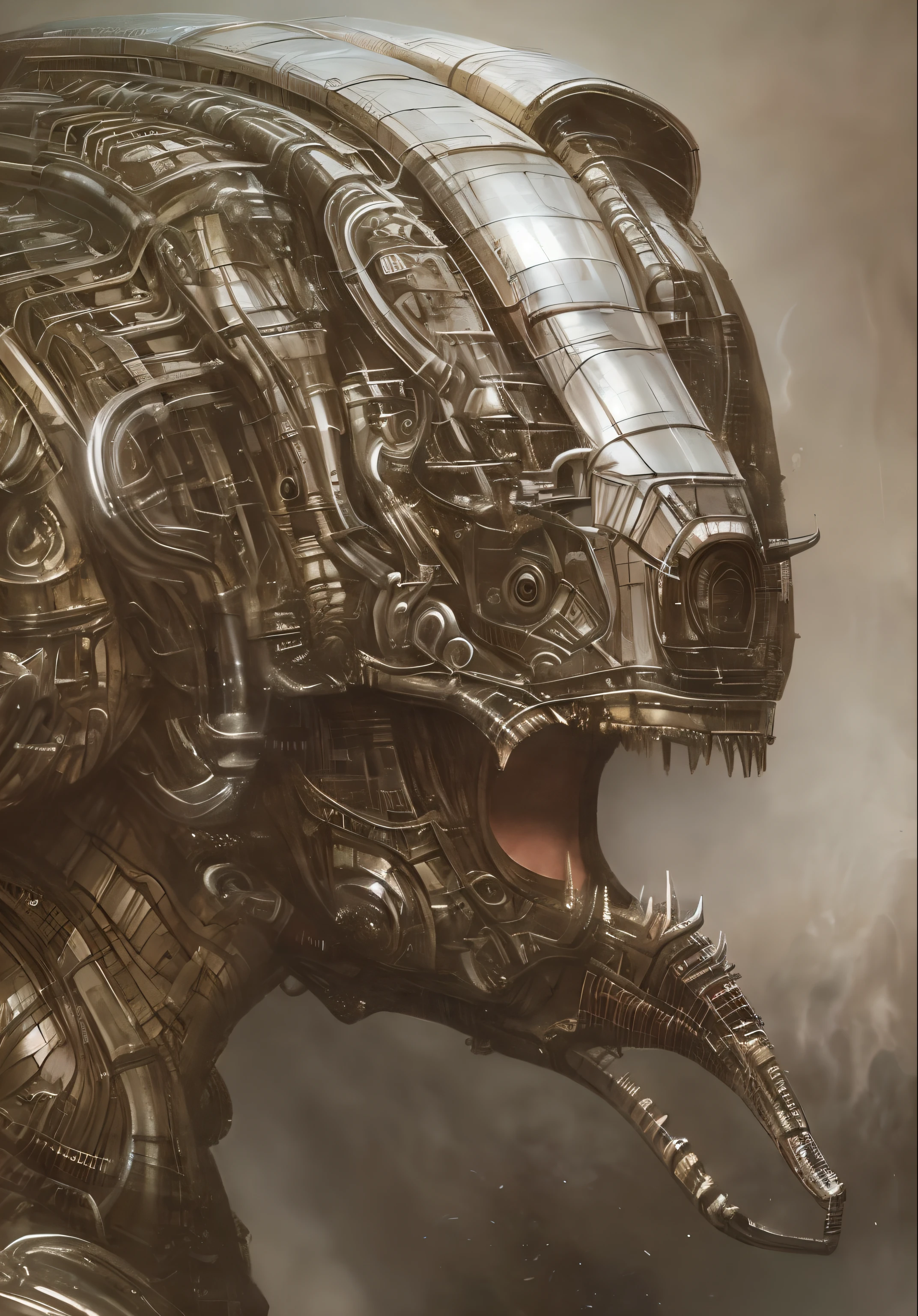 robot portrait, close up, concept art, intricate details, highly detailed by greg rutkowski, michael whelan and gustave dore in style