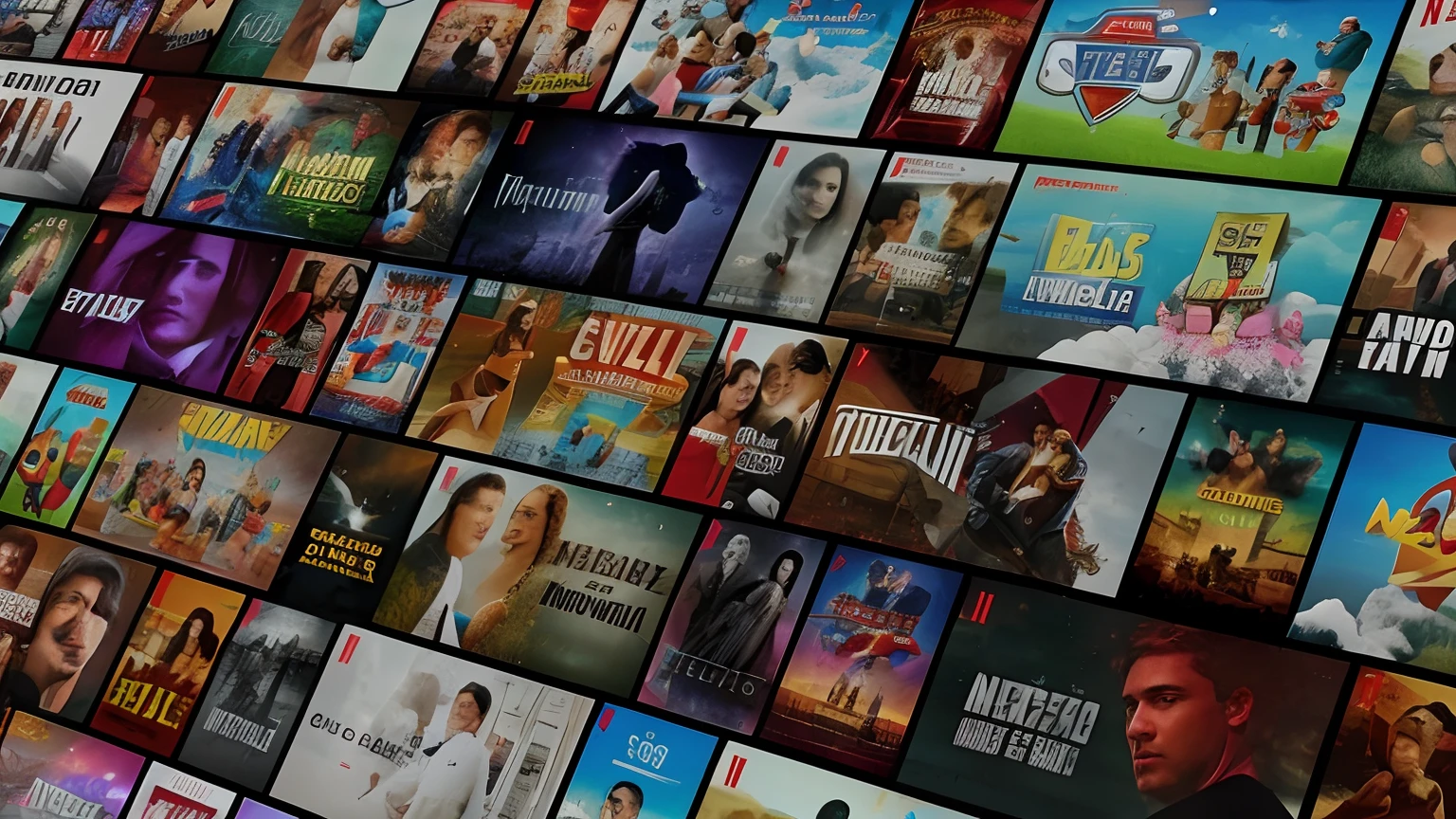 a closeup of a movie wall with many different titles, series on netflix, netflix series, Netflix Trese, Netflix animation, O melhor no Adobe Stock, Netflix, tomada em 2 0 2 0, Adobe Stock Popular, tv series, Shutterstock, arcano Netflix, imagem empilhada, big glowing netflix logo behind, tiradas em 2022, Miniatura do YouTube