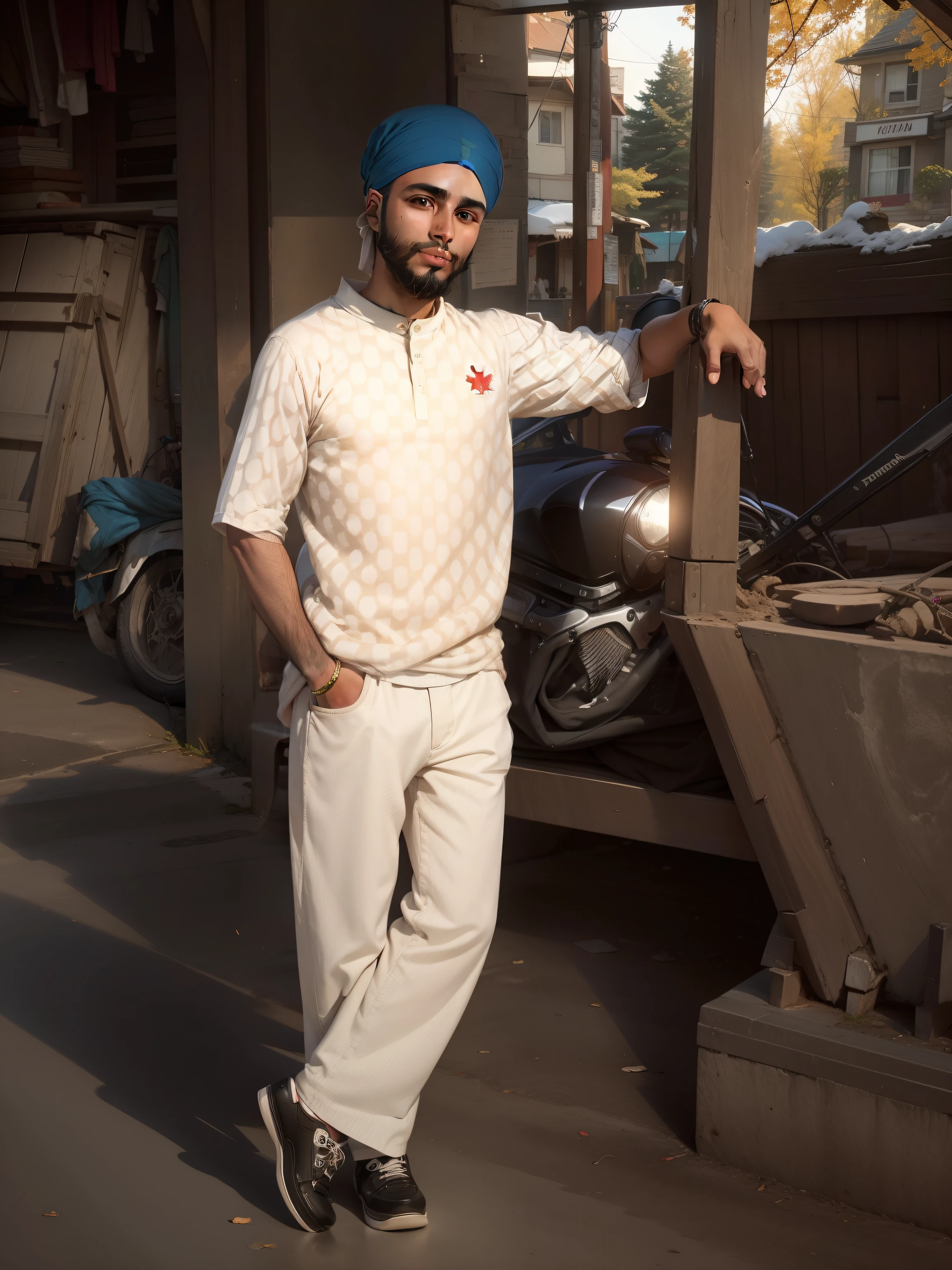 Change backgrounds in Canada sikh cute boy