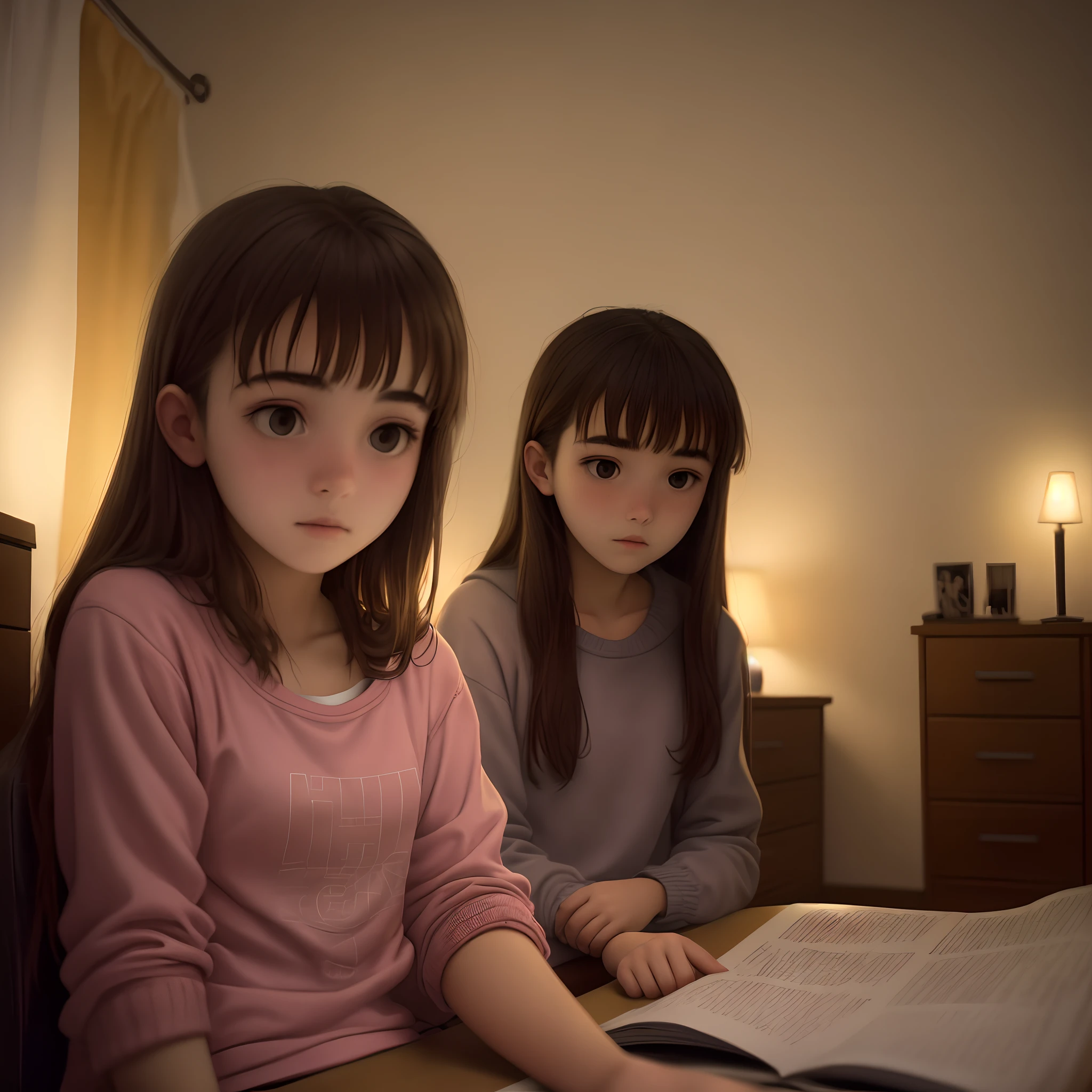 In the dark of the silent night, a girl sits alone in her room