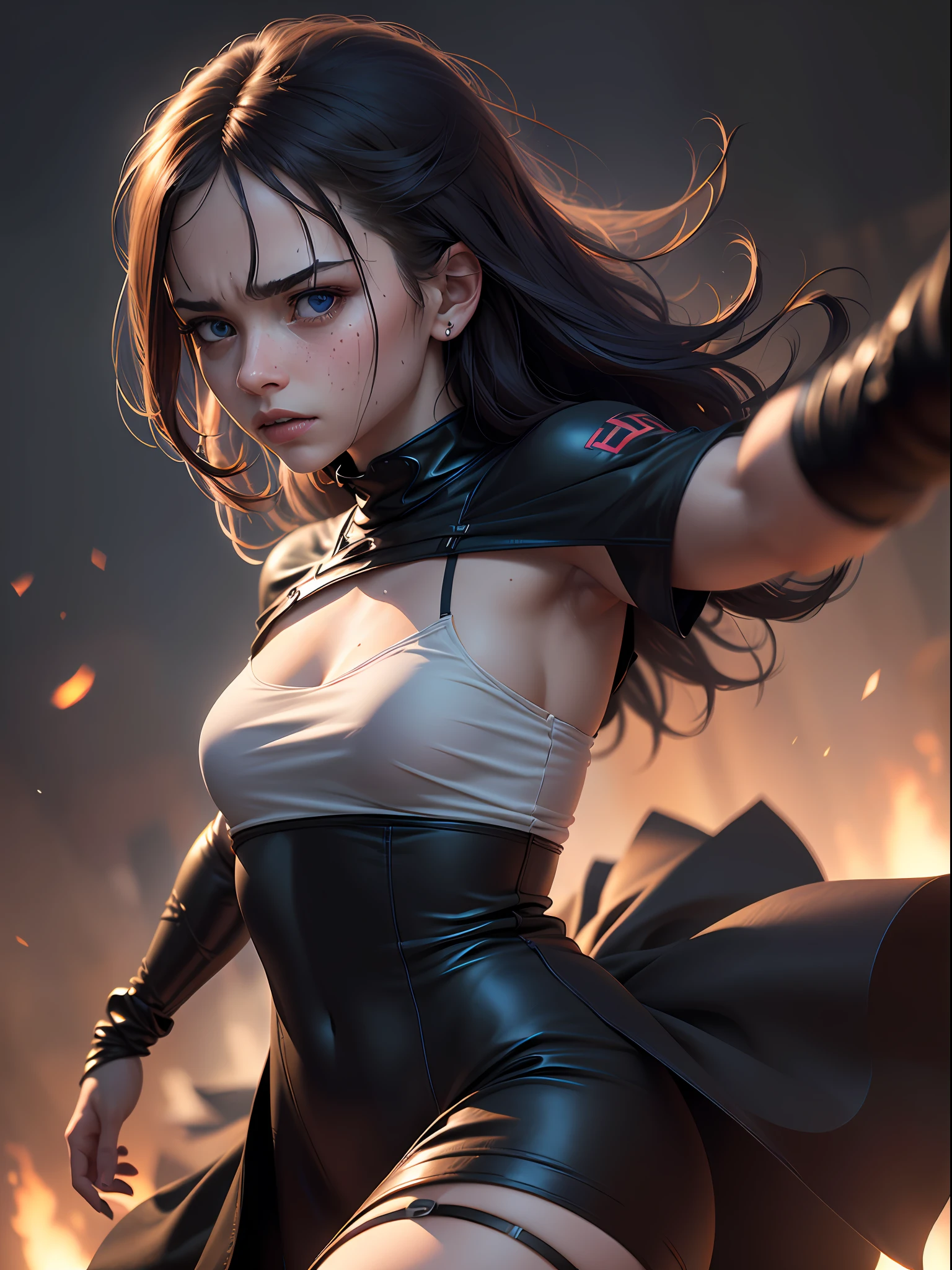 1girl, Anger, contempt, hate, murder, severe depression, beating, death, suicide, sadness, just kill me, why am I alive yet?, (darkness background) , 8k, high quilty, realistic, canon 1:1, 50 mm size, 3d, beautiful realistic، Cool details, raw photo, selfie, Light and cool lighting, photo realistic, Cel shaded, Gel lighting, ultra details