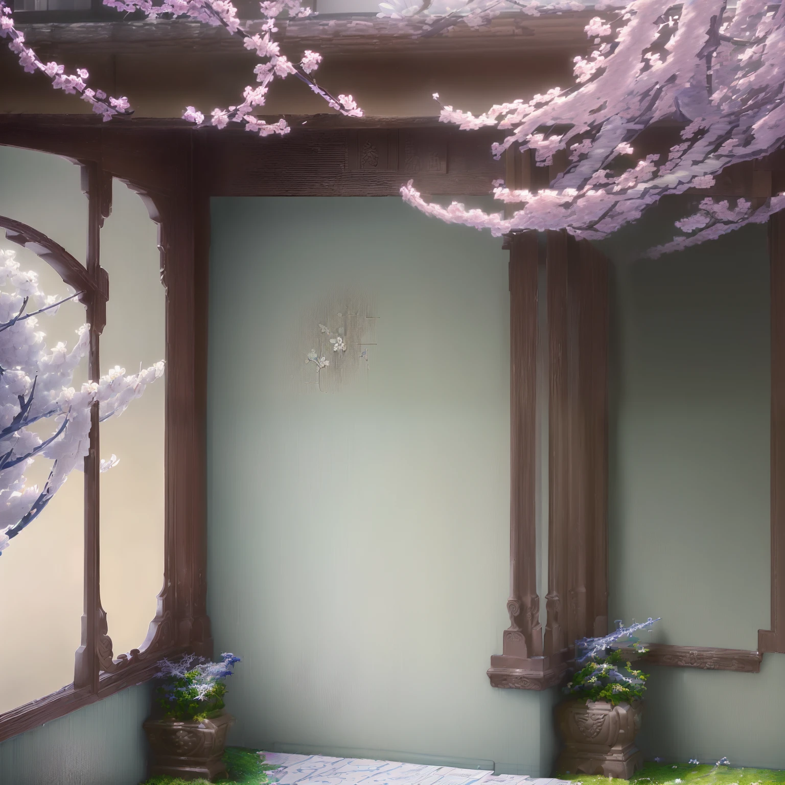"(((tmasterpiece:1.5, Top image quality:1.5))), Super delicate:1.2, CG:1.1, Uniform style:1.1, 8k wallpaper, The most exquisite illustrations, A corner where plum blossoms bloom,Winters,Solitude blooms。"