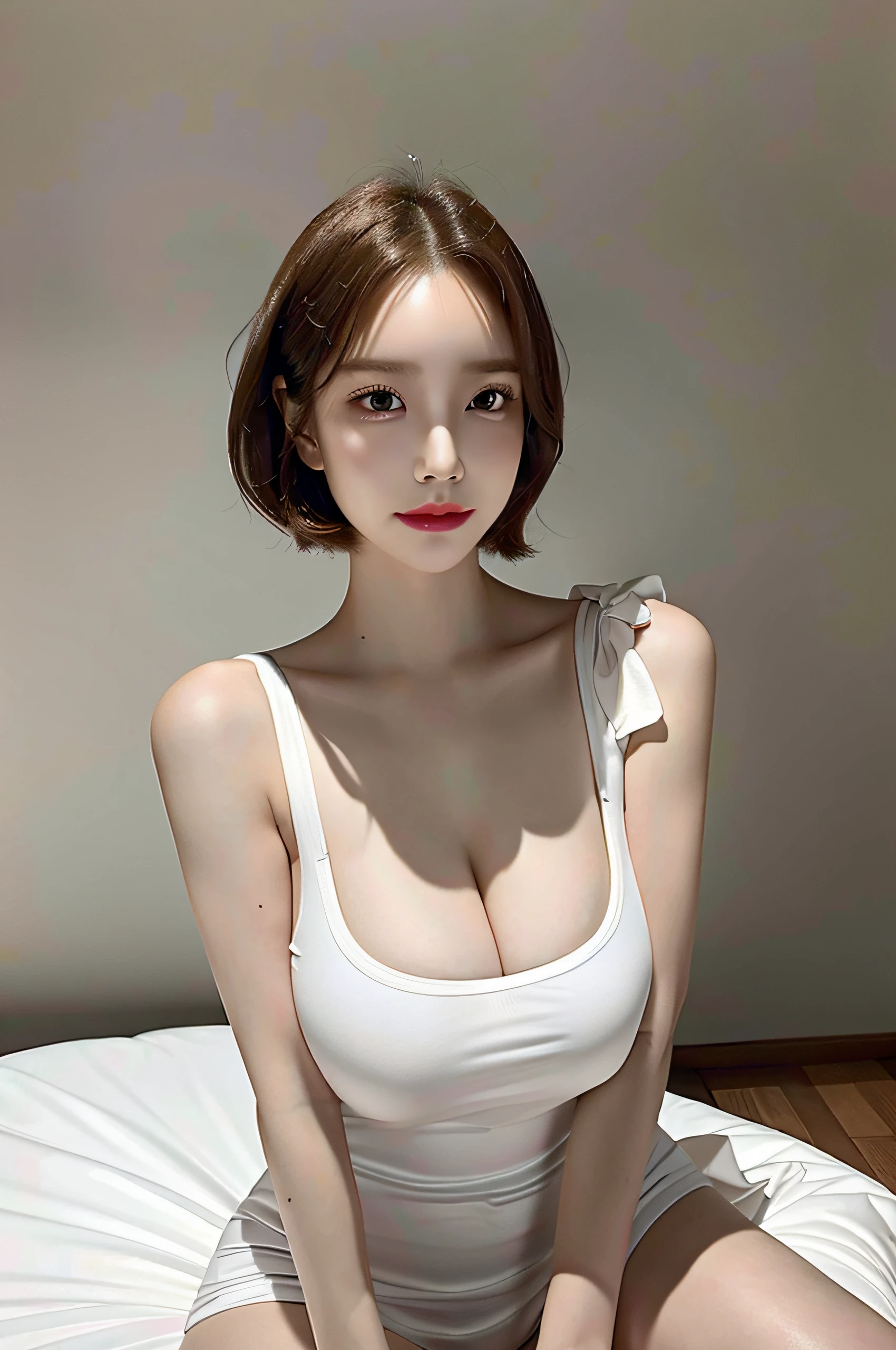 Incomparable masterpiece, perfect artwork, ((perfect female figure)), short hair, blonde, skinny, realistic, solo, (realism: 1.4), best quality, super high resolution, 1girl, porcelain, kpop ido, (extra large ), full body, beautiful, masterpiece, best quality, very detailed face, perfect lighting, solo, plain makeup, tights, best quality, super high resolution, (realistic:1.4), super detailed, masterpiece, best quality, 👍 ulzzang - 6500-v1.1