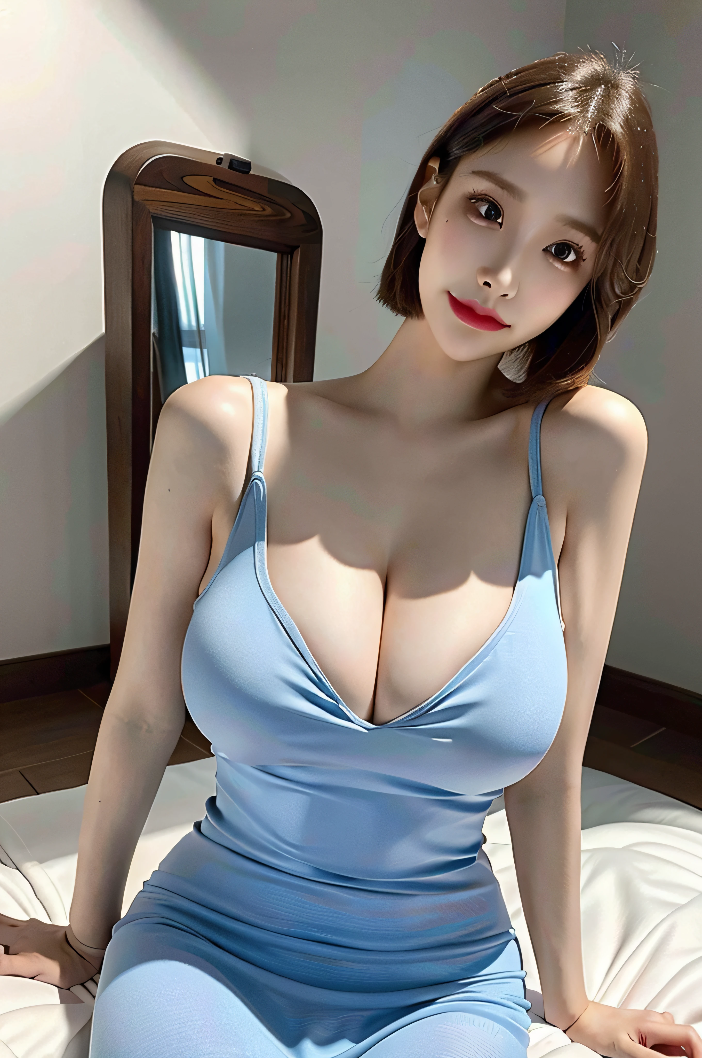 Incomparable masterpiece, perfect artwork, ((perfect female figure)), short hair, blonde, skinny, realistic, solo, (realism: 1.4), best quality, super high resolution, 1girl, porcelain, kpop ido, (extra large breasts), full body, beautiful, masterpiece, best quality, very detailed face, perfect lighting, solo, plain makeup, tights, best quality, super high resolution, (realistic:1.4), super detailed, masterpiece, best quality, 👍 ulzzang - 6500-v1.1