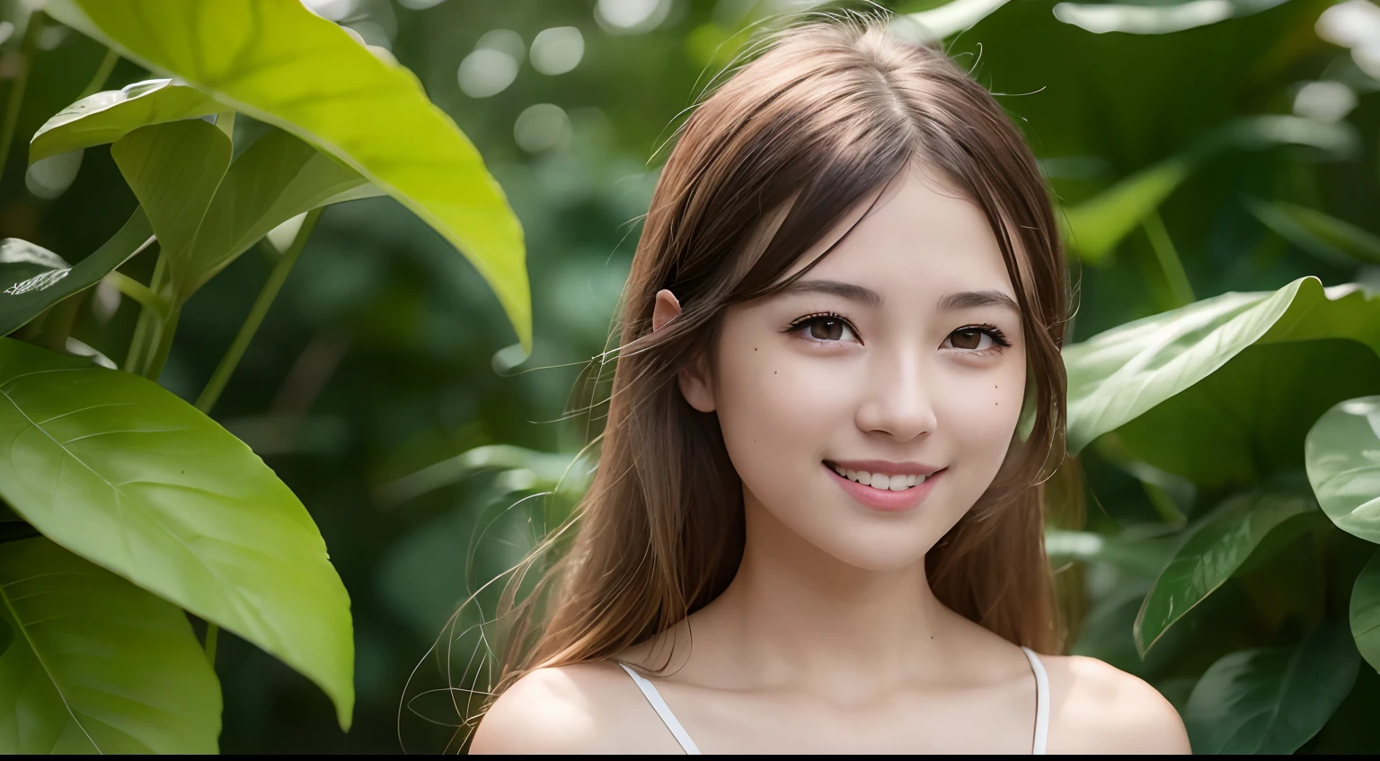(8K, Best Quality, Masterpiece: 1.2), (Realistic, Photorealistic: 1.37), Super Detail, 1 Girl, Cute, Solo, (Redness of the Nose), (Smile: 1.15), (Mouth Closed) Small, Beautiful Eyes, (Long Hair: 1.2), Floating Hair Novafrog style, upper body, Japan person