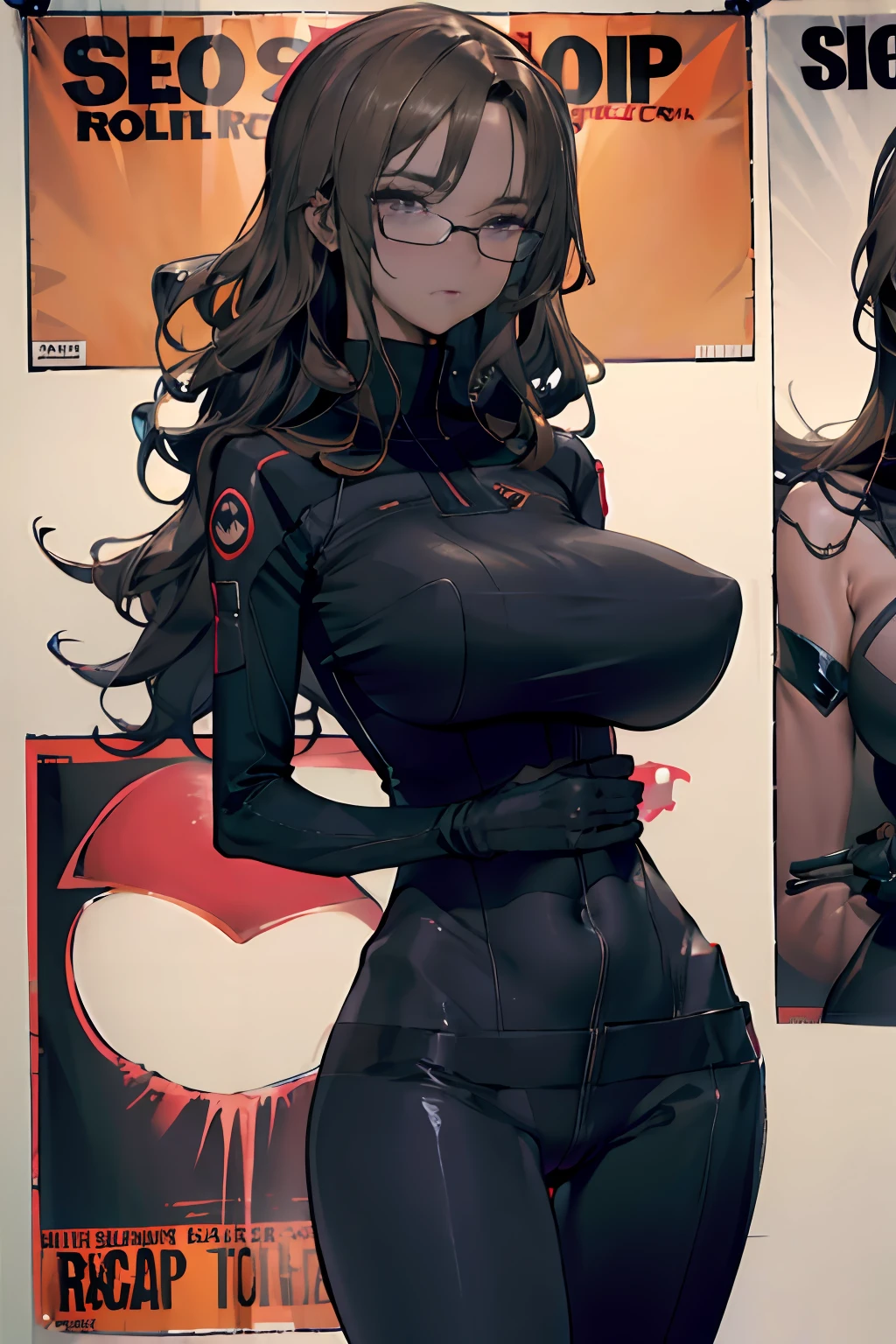 Ultra-realistic 8K CG,Flawless face,flawless perfection,,full bodyesbian,Black bodysuit,Conjoinment,black colored leggings,Standing on the ground,poster for,huge tit,Huge breasts,A sagging breast,long leges,Slim,being thin,tightsuit,drooping chest,Figure-eight milk,Papaya milk,cleavage,exposing your navel,revealing breasts,