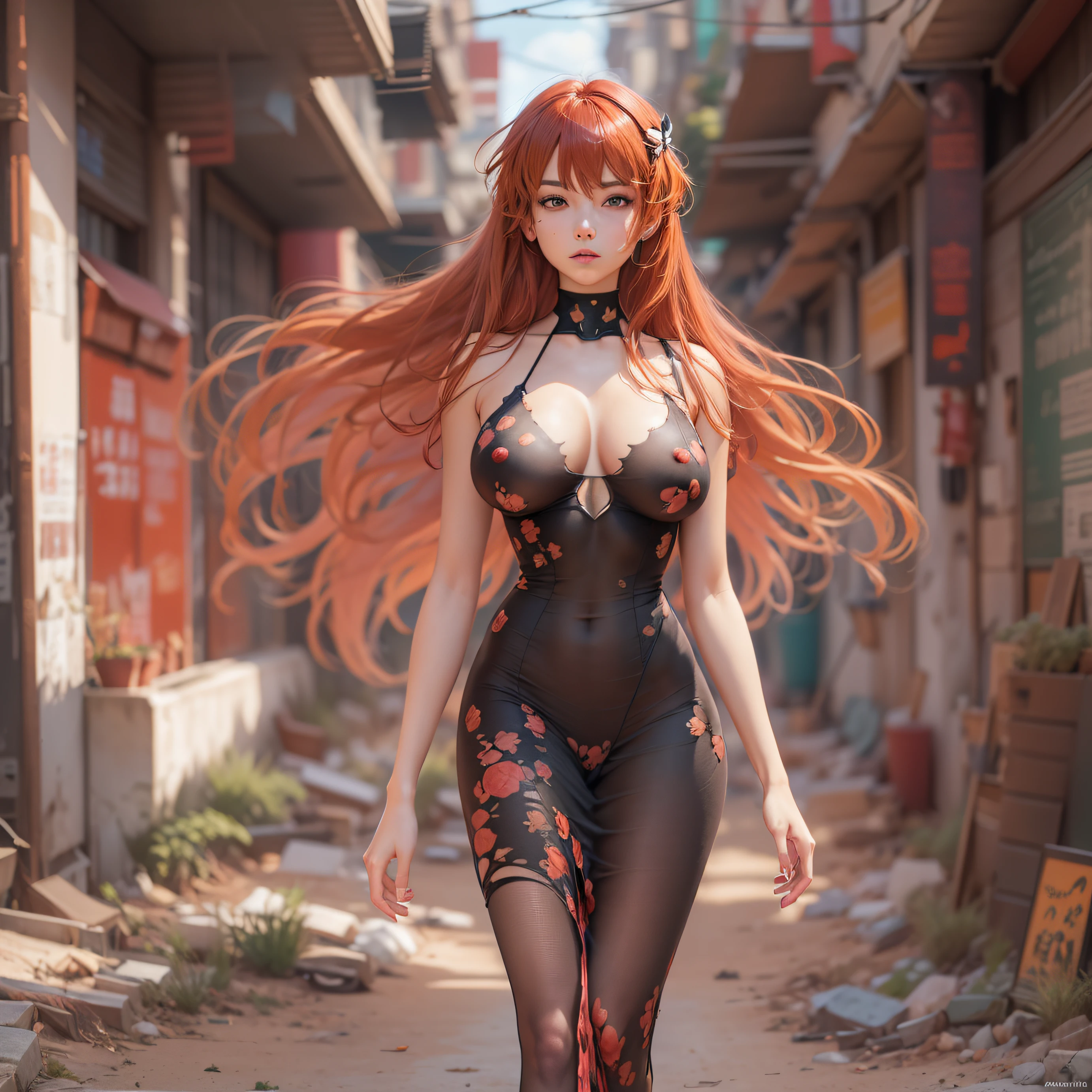 Asuka Langley Shikinamy, ((evangelion)), en tela transparente(((DeepVnecklineslipdress))), 1 girl, (pechos grandes:1.27), Enorme areola ,(((deslizamiento de areola))),((areolas hinchadas)),((Sideboob)),(((cuello))), Chica Yorha, beautiful woman, Mujer preciosa, hermosa joven, 2b nier automata, ((Unidad Yorha no 2 tipo B)) Chica con pelo largo, Redhair, Cara joven adorable, female idol portrait, Peinado desordenado, ((Walking through a desert city)), ulzzang, ulzzang-6500-v1.1, pureerosface_v1, maquillaje coreano popular, maquillaje popular de Corea del Sur, con el pelo largo, (8k, Foto RAW, La mejor calidad, Obra maestra: 1.45), (NSFW:1.35)
