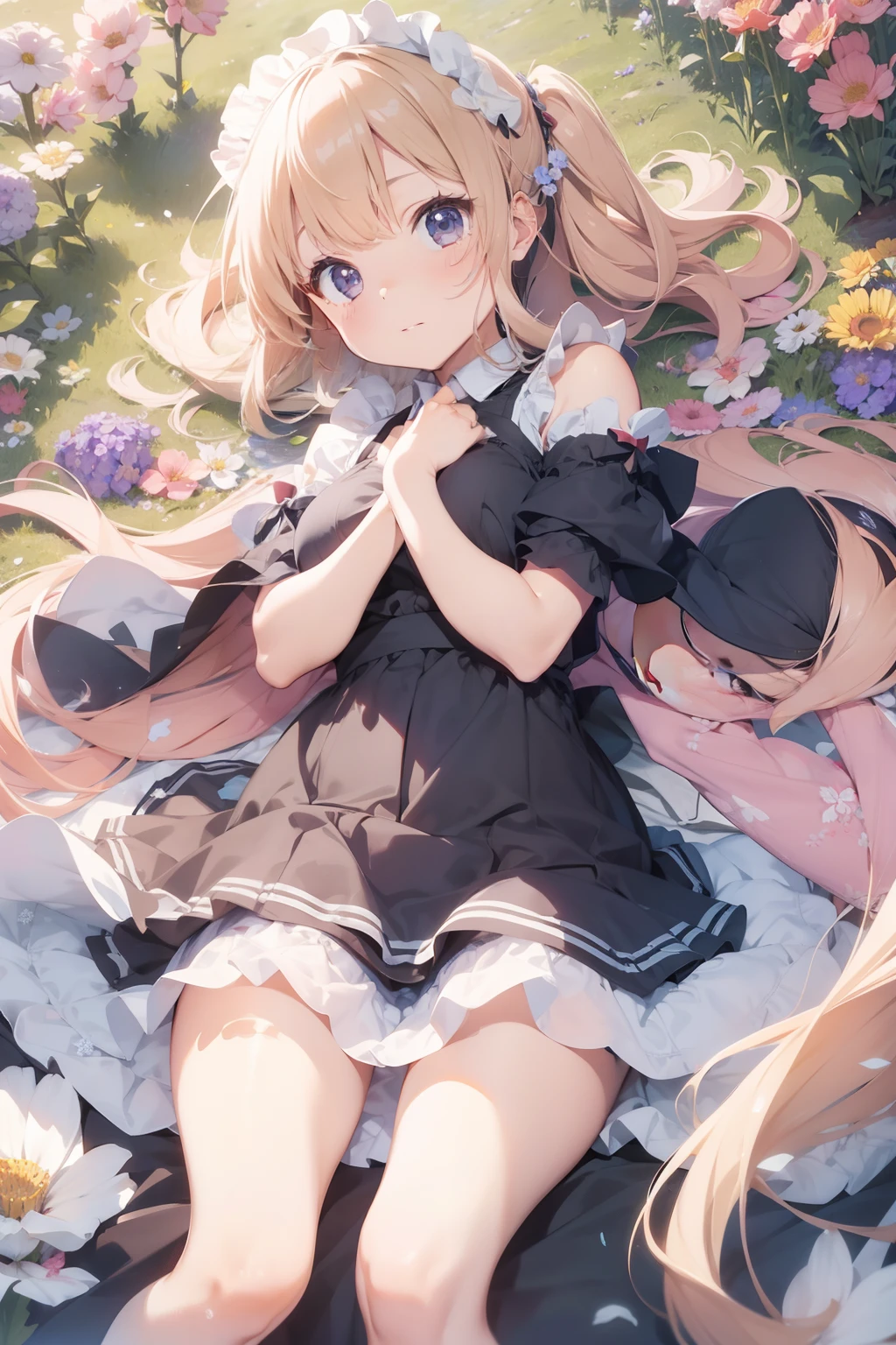 masterpiece、An ultra-high picture quality、maid clothes、Flower Storm、Cute gesture、