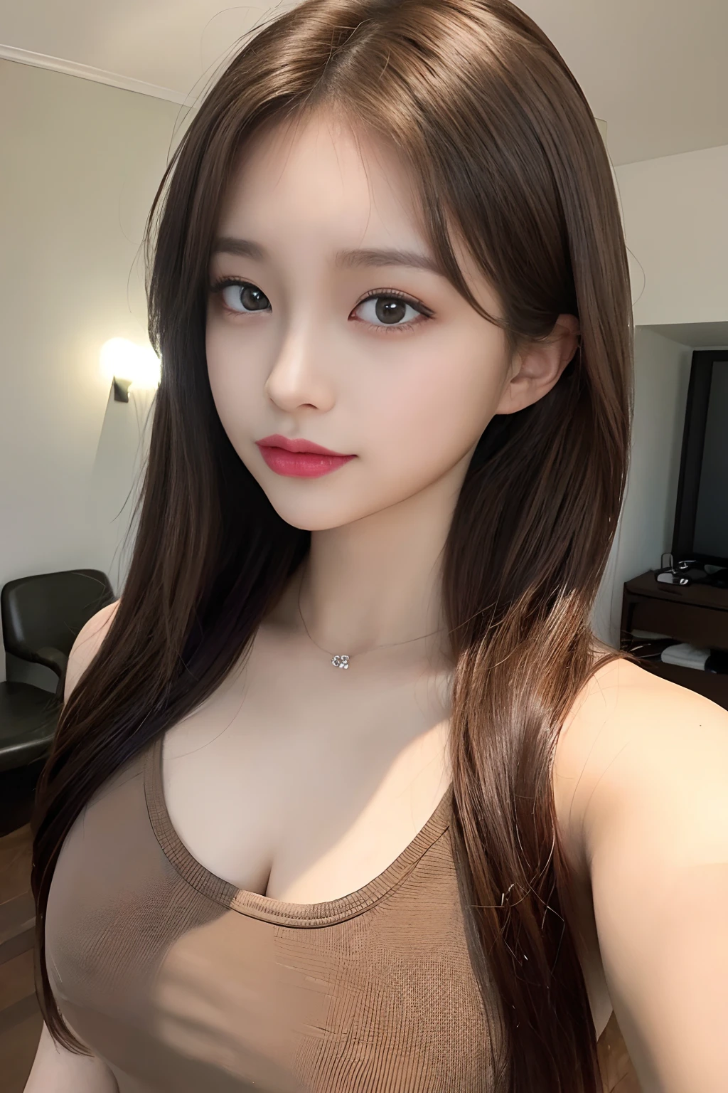 ((Top Quality, 8K, Masterpiece:1.3)), Detailed Woman:1.3, (randome brown hair, Beautiful Small Breasts:1.2), tight knit:1.1, Ultra Detailed, Detailed, Eyelids