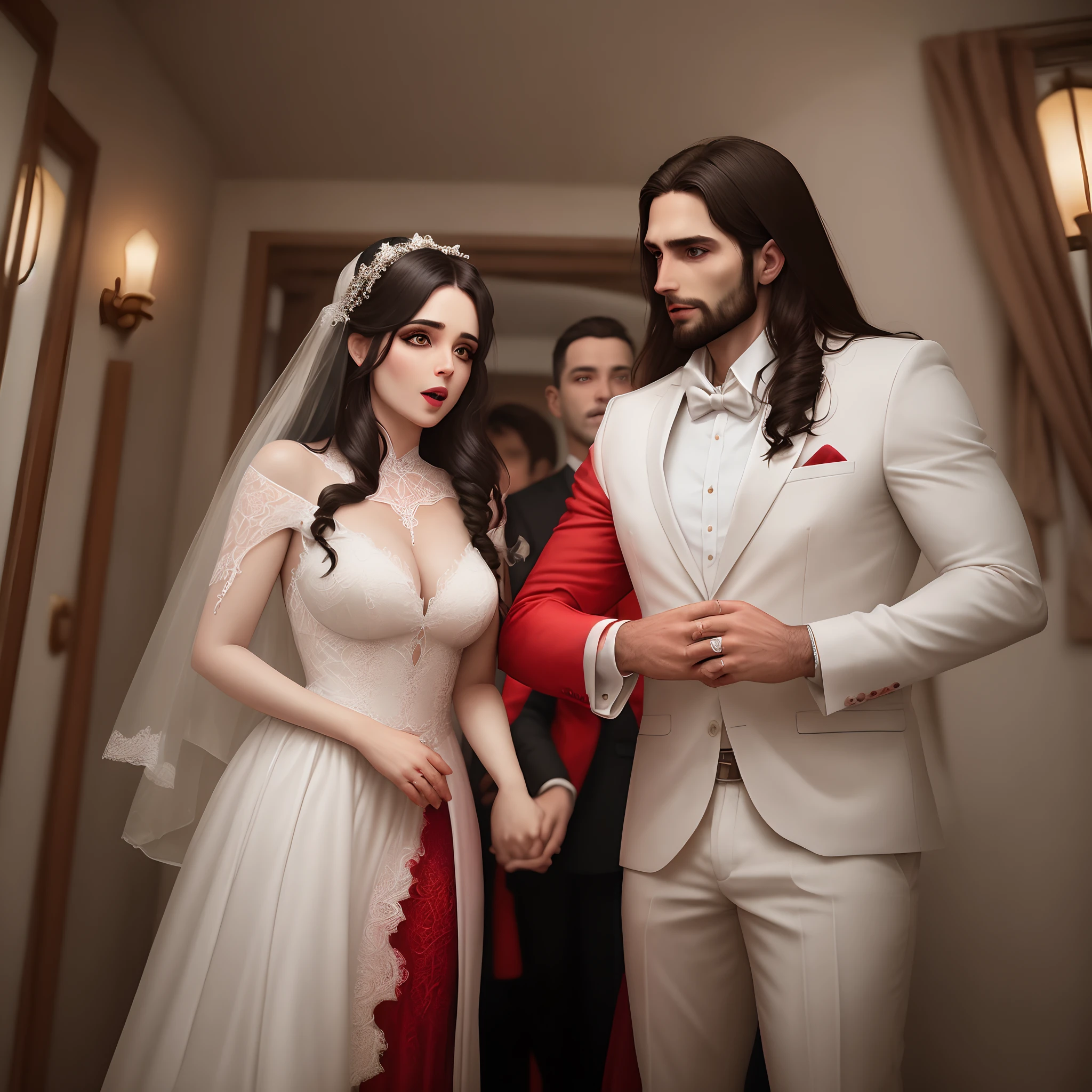 Jesus em um casamento com o diabo