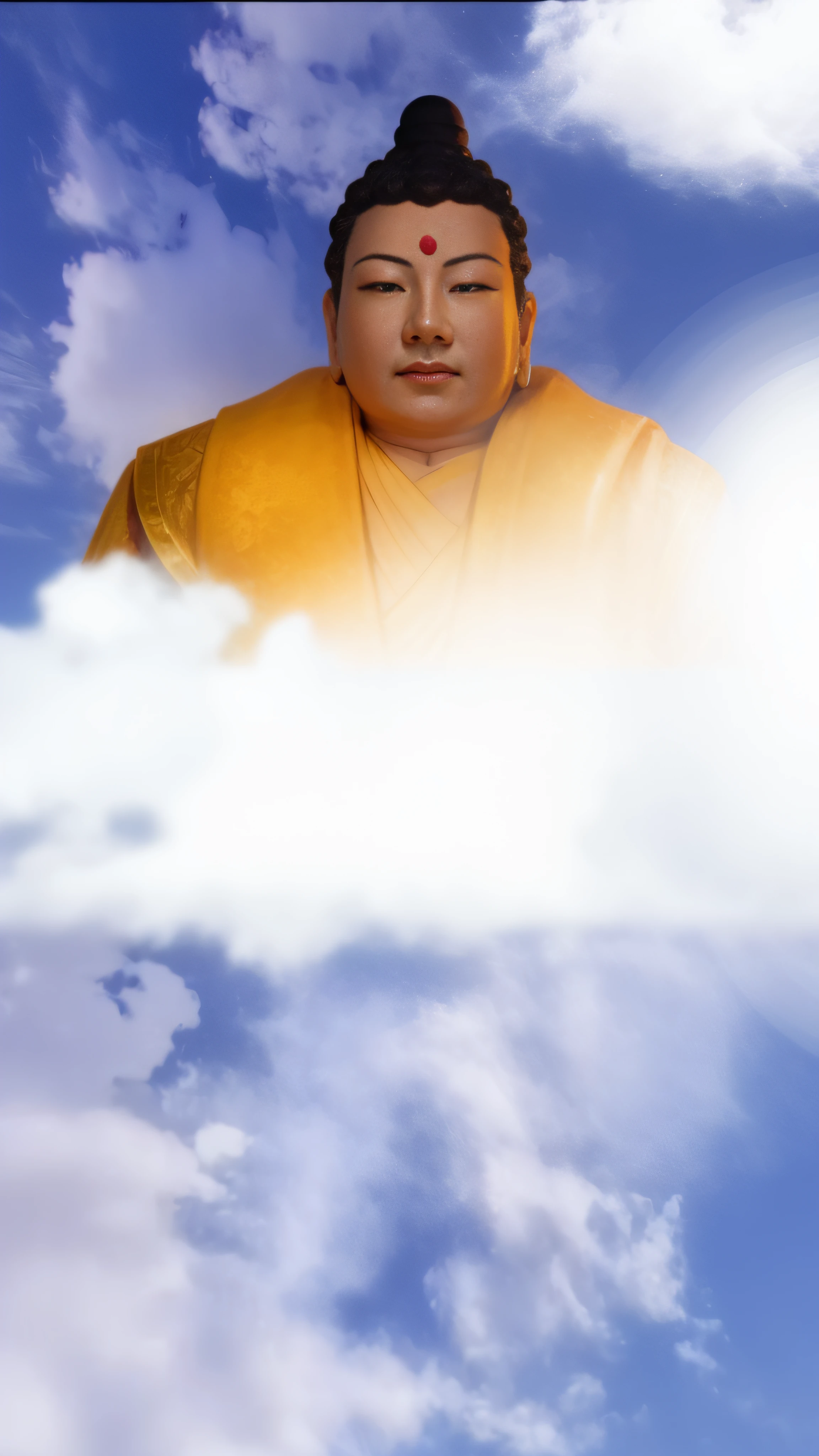 Buddha statue in the clouds,There is a bright sun above, a Buddhist Buddha, Buddhist, Buddha, beautiful gold saint, Buddhism, background-image, enlightening, Cloud, Enlightened, Beautiful image, samsara, Spiritual enlightenment, Asian, leaked image, portrait of a heavenly god, Mist, Temple background, 4096,author:David Burton-Richardson, attractive male deity, On the road to enlightenment,inspired by Chen Jiru, inspired by Tawaraya Sōtatsu, inspired by Ma Quan, inspired by Kaigetsudō Anchi, God Lisa Hannigan, Inspired by Yang Buzhi, Jaya Sulberg, inspired by Kaigetsudō Ando,8K quality,Master handwriting,hyper HD