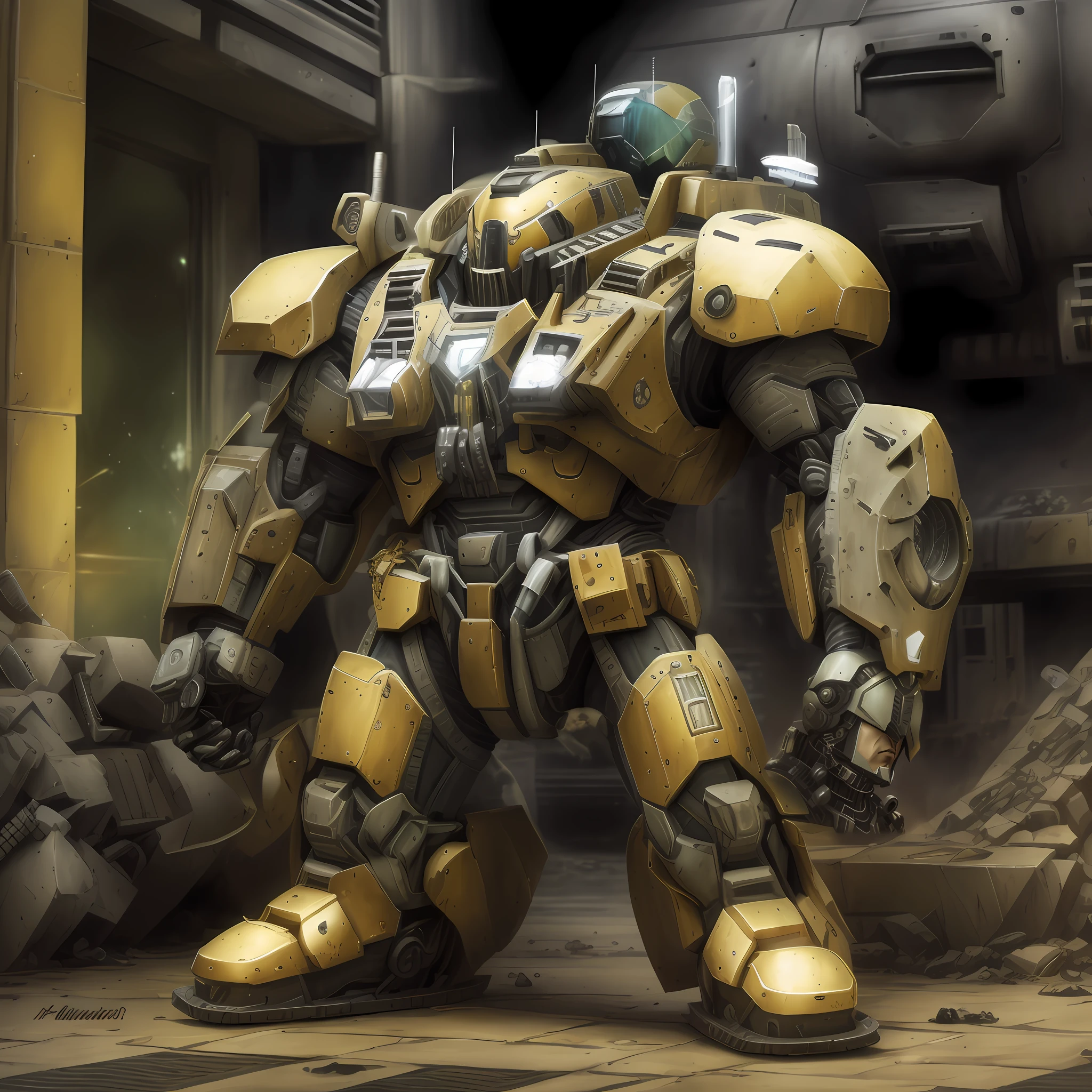 personagem de desenho animado, Edward Norton, soldado futurista, um homem, futuristic america, 4k,cabelos pretos, super detalhe super Soldado, ciborgue, Mecha, Roboto, Tinta camuflada, Tanque de guerra, futurista, guerra, martelo de guerra 40k, halo, Marine space, humano, armas, cannon, metralhadora, Brazilian army man, floresta, alta qualidade, Parrudo, homem de ferro mark I, war machine, Jougernaught, Grande, capacete de moto, armadura, capacete fechado, Brasil, Soldado, Ligas de Votann, Surrealismo, 8k INFO