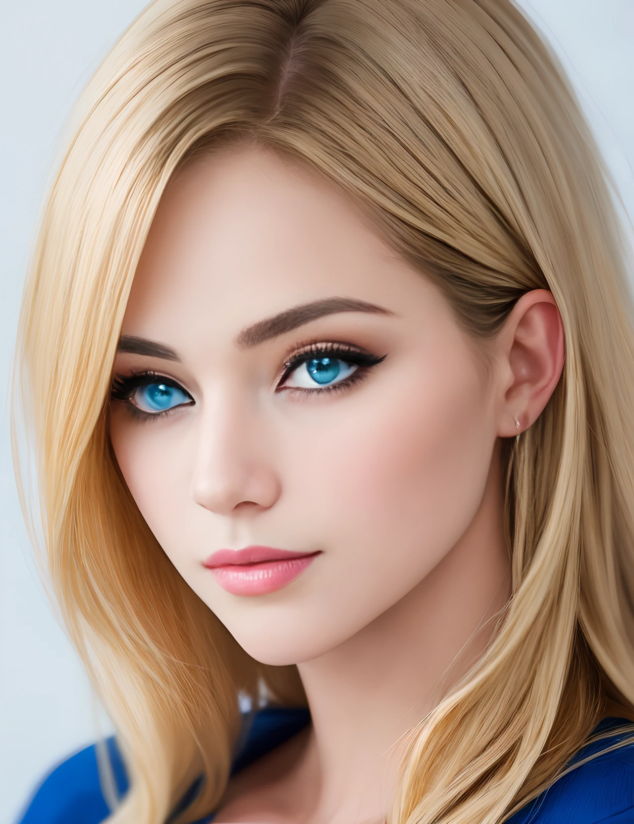 hitornfreckles a blond Too eyebrows blue eyess Long