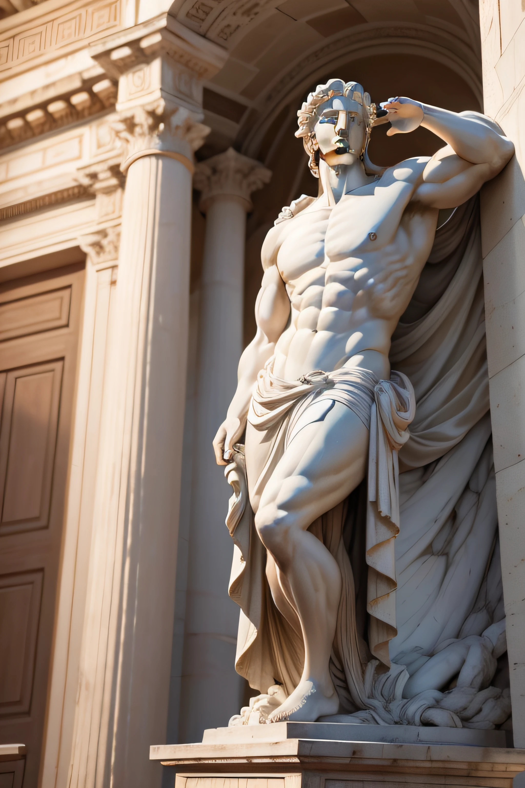 gods Greece statue in marmore (obra-prima) (8k high resolution) (melhor qualidade) (Ultra Definition) (Ultra realista)(Foto RAW) (Foto realista) (bright illumination)