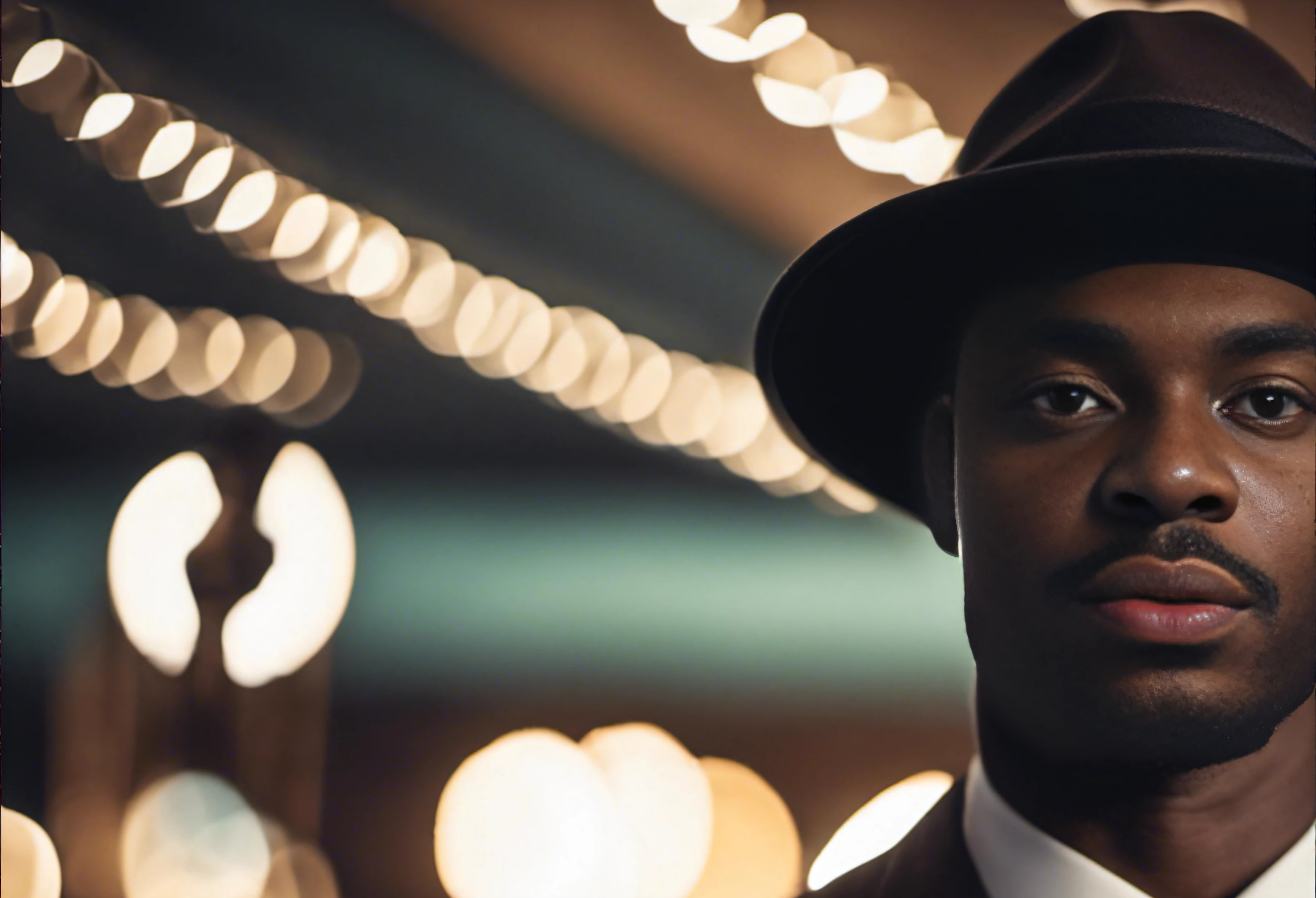 there is a man wearing a hat and a suit and tie, a suited man in a hat, inspired by Gordon Parks, mid shot portrait, very handsome, handsome man, dapper, actor, detailed portrait shot, extremely handsome, inspired by Theo Constanté, portrait shot 8 k, handsome, closeup portrait shot, felix kelly, caracter with brown hat, attractive man