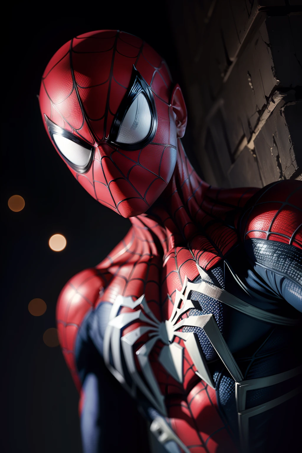 Marvel movies,full body,from above,photo of a 18 yer old girl,spiderman,punching viewer with bare fist,incoming punch,happy,ray tracing,detail shadow,shot on Fujifilm X-T4,85mm f1.2,sharp focus,depth of field,blurry background,bokeh,lens flare,motion blur,<lora:add_detail:1>,