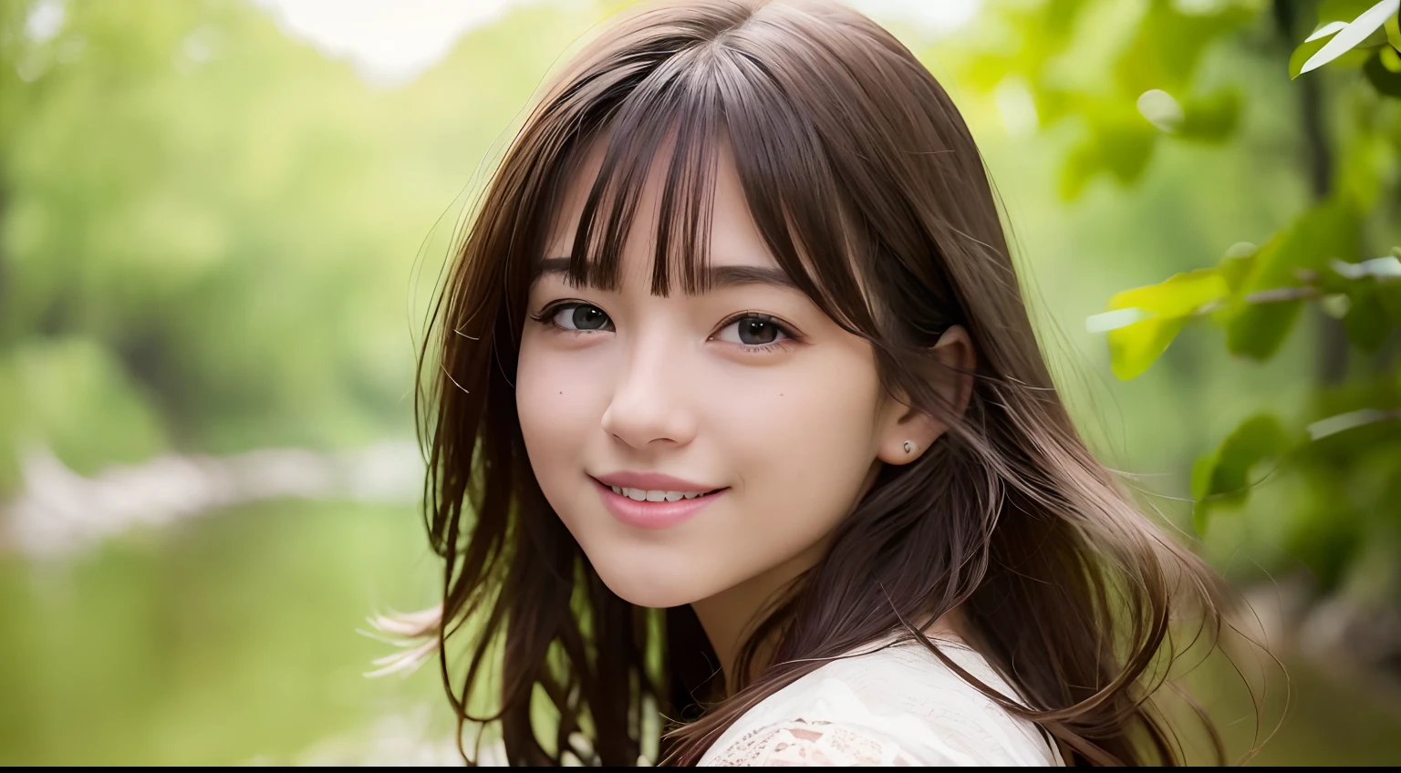(8K, Best Quality, Masterpiece: 1.2), (Realistic, Photorealistic: 1.37), Super Detail, 1 Girl, Cute, Solo, (Redness of the Nose), (Smile: 1.15), (Mouth Closed) Small, Beautiful Eyes, (Long Hair: 1.2), Floating Hair Novafrog style, upper body, Japan person