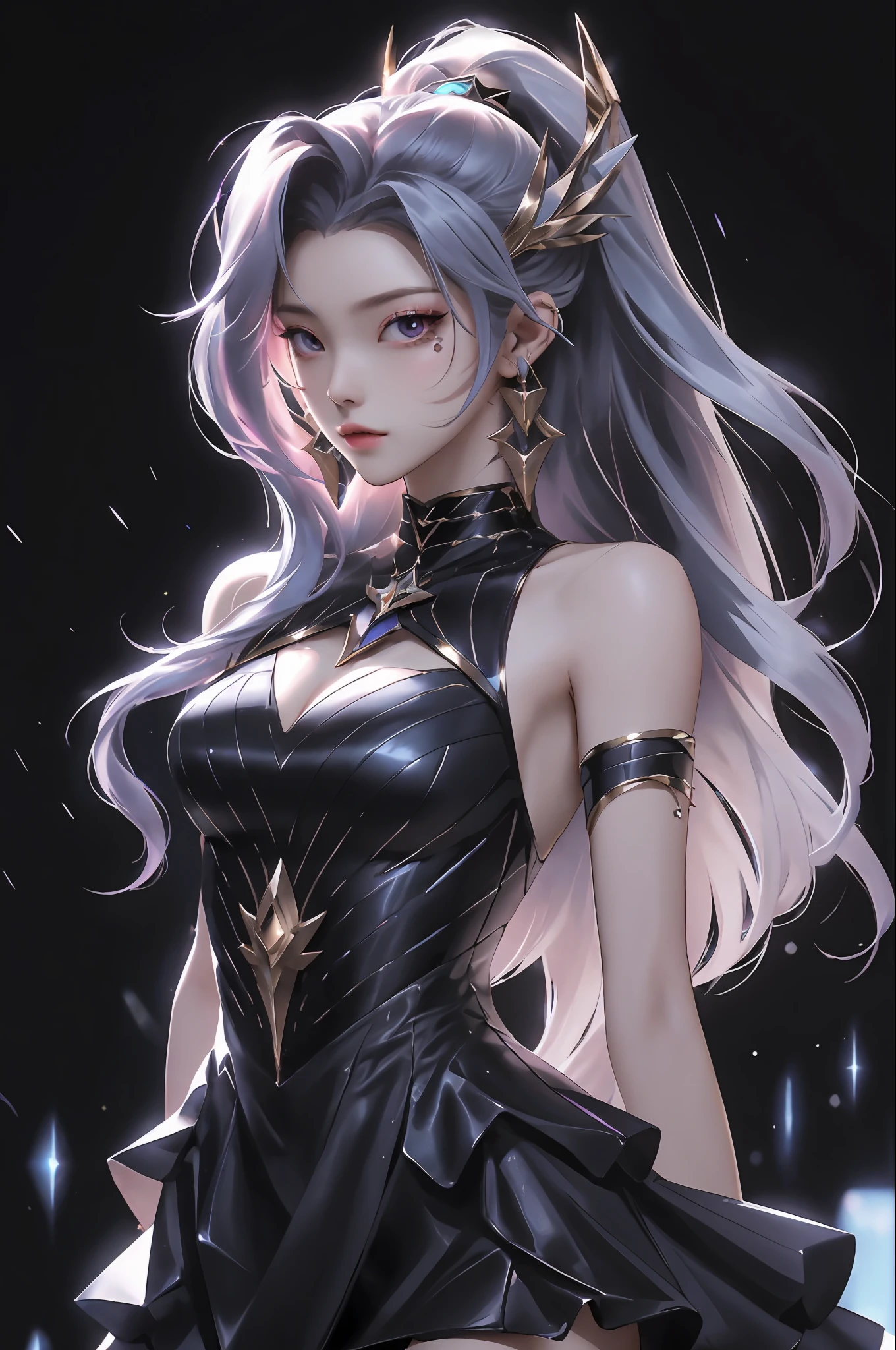 man, masculine, masculine face, attractive, muscular, ((1man)), masterpiece, absurdres, best quality ,intricate details , (shiny skin, shiny body, shiny oily luster skin, shiny hair, pale skintone), Sundown, attractive, ((muscular)), adult, one, ((open chest)), ((no blouse)), earrings, black pants, Don't look at the view , Not looking at the view, purple blue long hair, perfect detailed face, perfect detailed hands, wolf ears, wolf tail, silver gray eyes, ((MLS)), medium large shoot