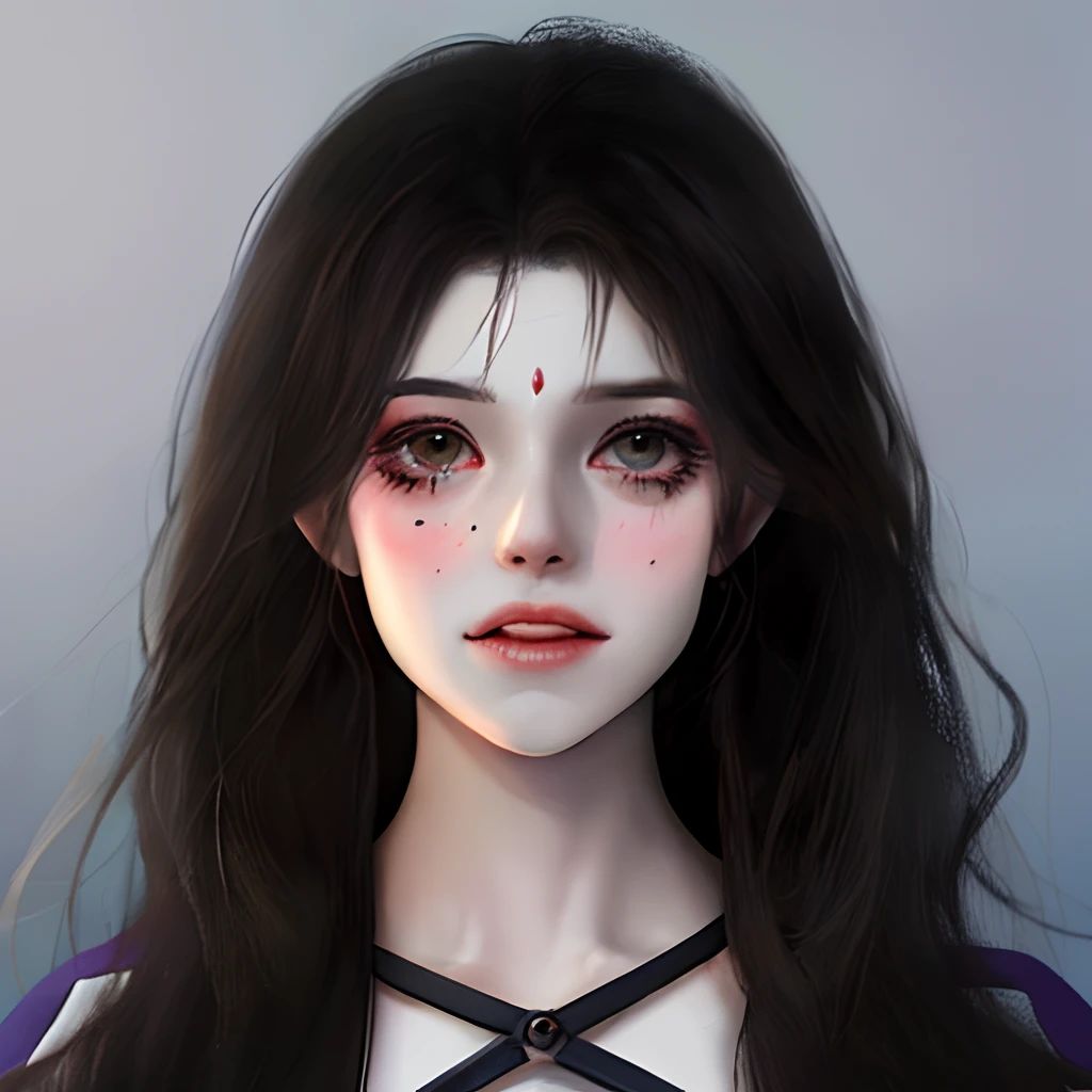 Life makeover, game, anime, top corto, decoraciones a los lados, flores en los pechos, cabello corto negro, cicatrices en los ojos, lagrimas de cristal, dls manos en las mejillas, mejillas ligeramente sonrojadas, piel descubiertas , piernas abiertas, cuerpo completo
