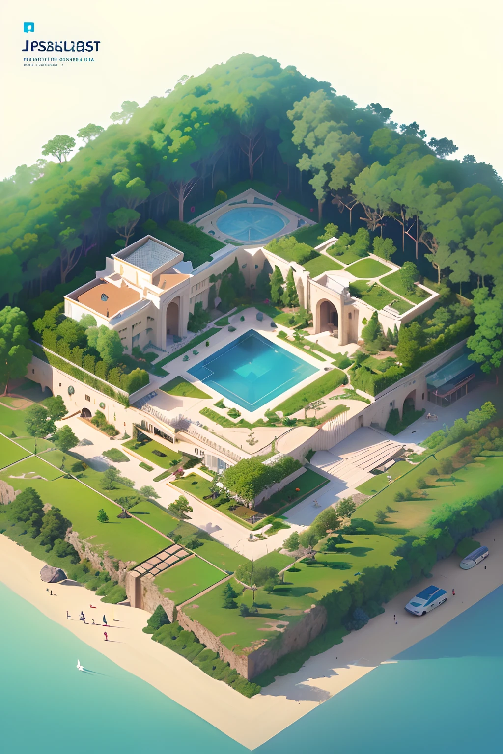 obra prima, Architectural design, mapa de jogo, melhor qualidade, liquidificado, super detalhe, malha alta, floresta, mapa de jogo, isometric art