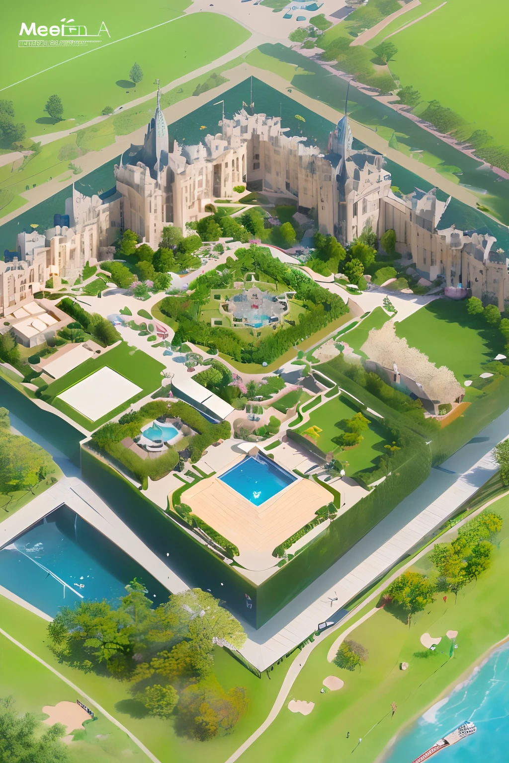 obra prima, Architectural design, mapa de jogo, melhor qualidade, liquidificado, super detalhe, malha baixa, floresta, mapa de jogo, isometric art