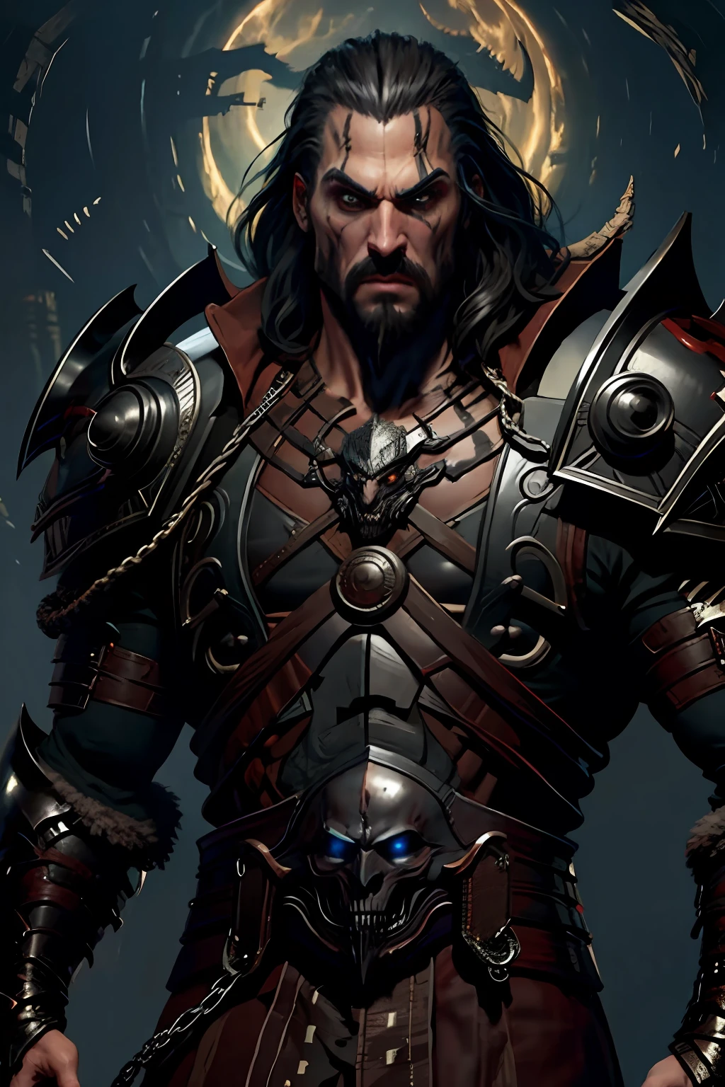 Castlevania lord of the shadows bald beard handsome warrior leather Armor Wear
