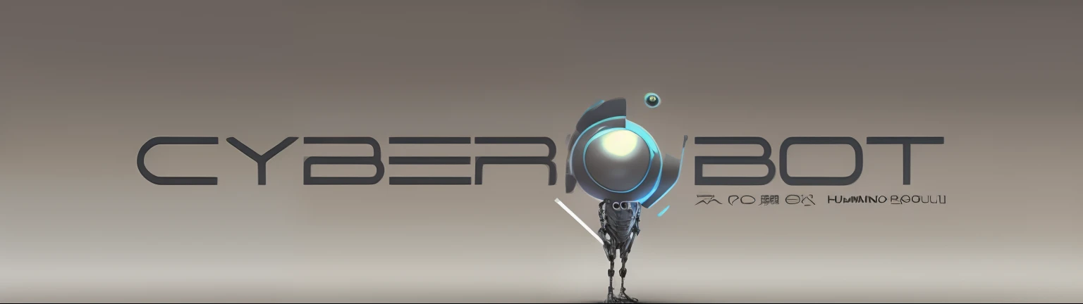 Crie um robo humanoide com a logo