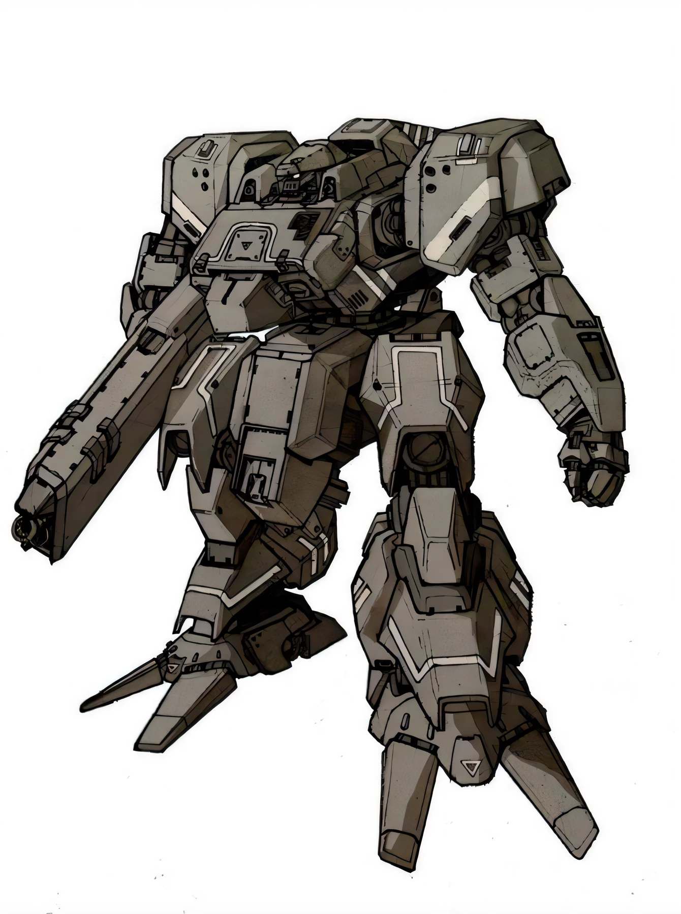 A closeup of a robot with a large body and a large arm, armored core style mecha, metal gear Mecha |, estilo Mecha legal, Arasaka Mech |, # Mecha, Anime Mecha moderno, terno Mecha, an anime large mecha robot, corpo mech, Broken ruin armored core trunk, terno Mecha de corpo inteiro, armadura mech anime