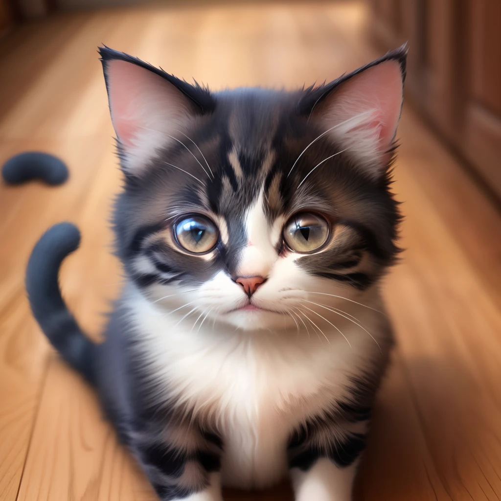 Puppy cat looking at the camera