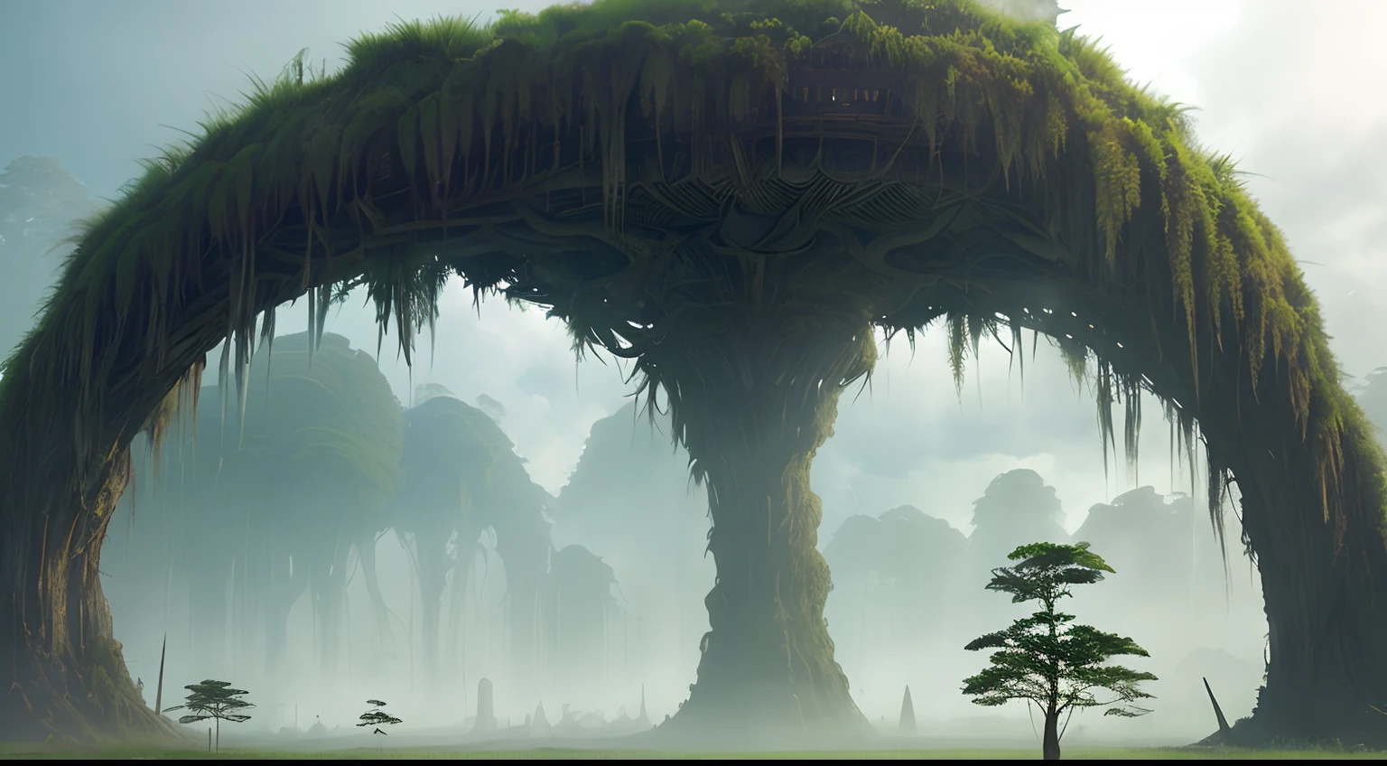 (Extreme close-up) photore (Scared:1.1) (rainforests:0.9), (tall grass:1.2), (A huge old dead alien:1.2), Silver light reflection，Wet, (Pagodas, 12th century, 1.2),rays of sunshine, insanely details, Cinematic, epic realistic, Intricate details, ultra - detailed, High quality, primitive, author：Jakub Rozalski