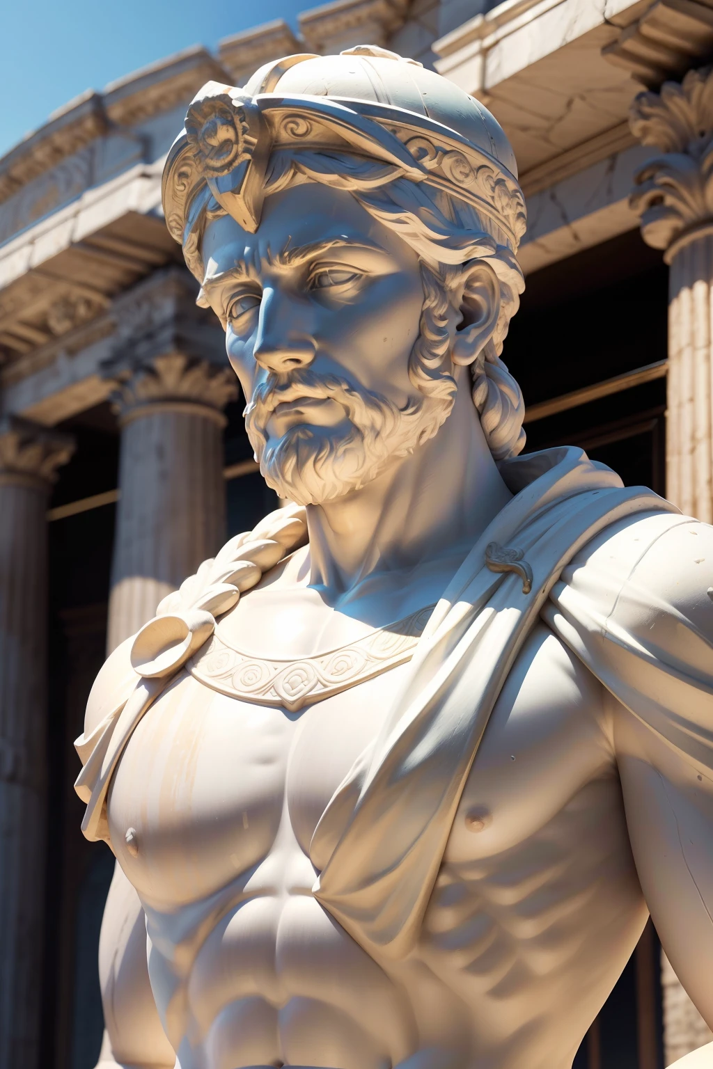 Bust of statues of the Roman gods (obra-prima) (8k high resolution) (melhor qualidade) (Ultra Definition) (Ultra realista)(Foto RAW) (Foto realista) (bright illumination)