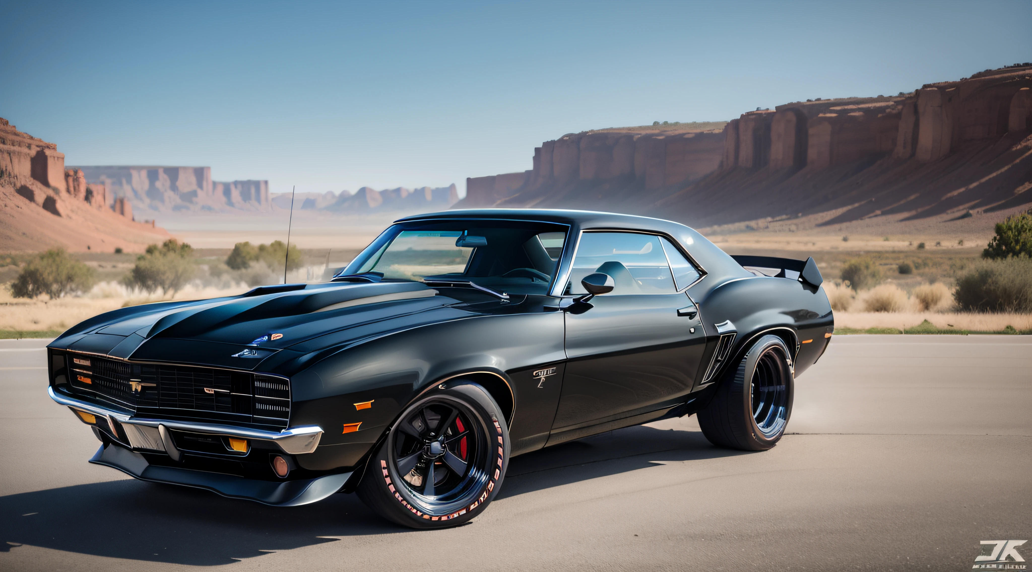 Black 1969 camaro prostreet