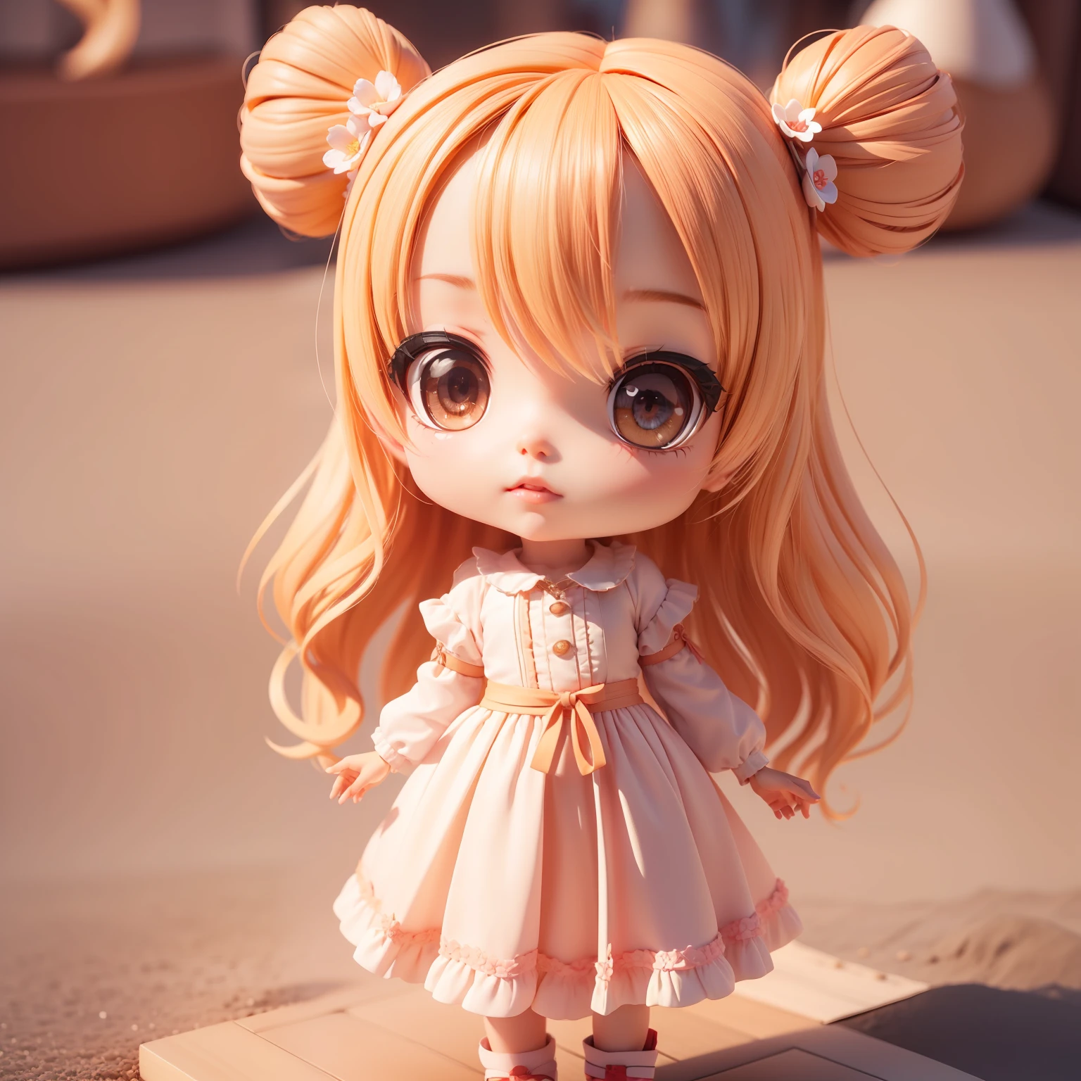(((Chibi 3D))) Cute and beautiful face,Big bright eyes,Chibi Anime//masutepiece,ultra-detailliert,prize winning,Women's Autumnside Checkers, Long length, Maxi dress//fashionshow,dark-natural.