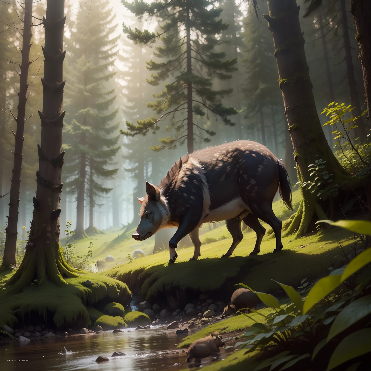 wild boar in the forest
