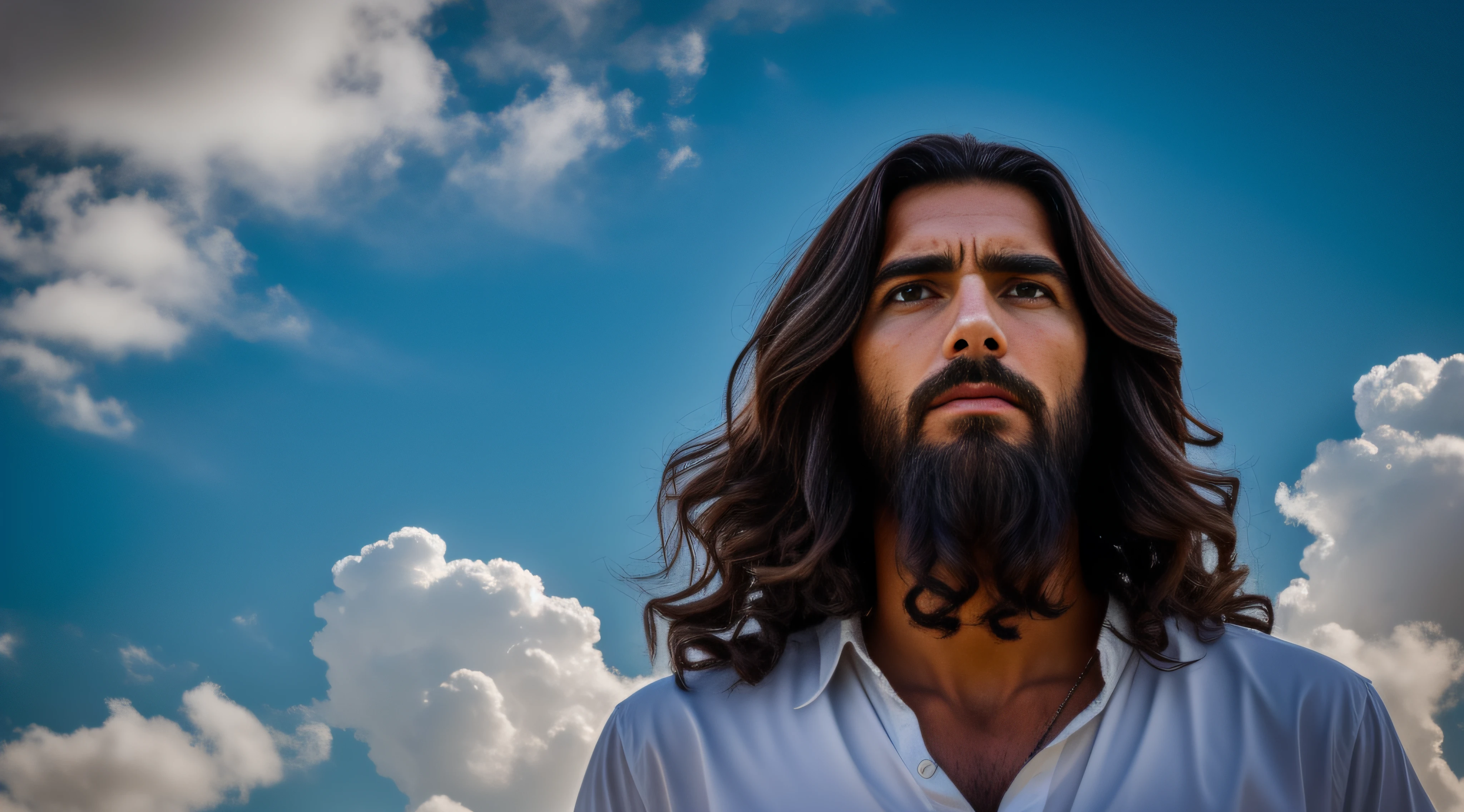 heaven, christlike, Jesus Cristo no meio das nuvens, Hopeful, Dramatic, Cristianismo, Jesus